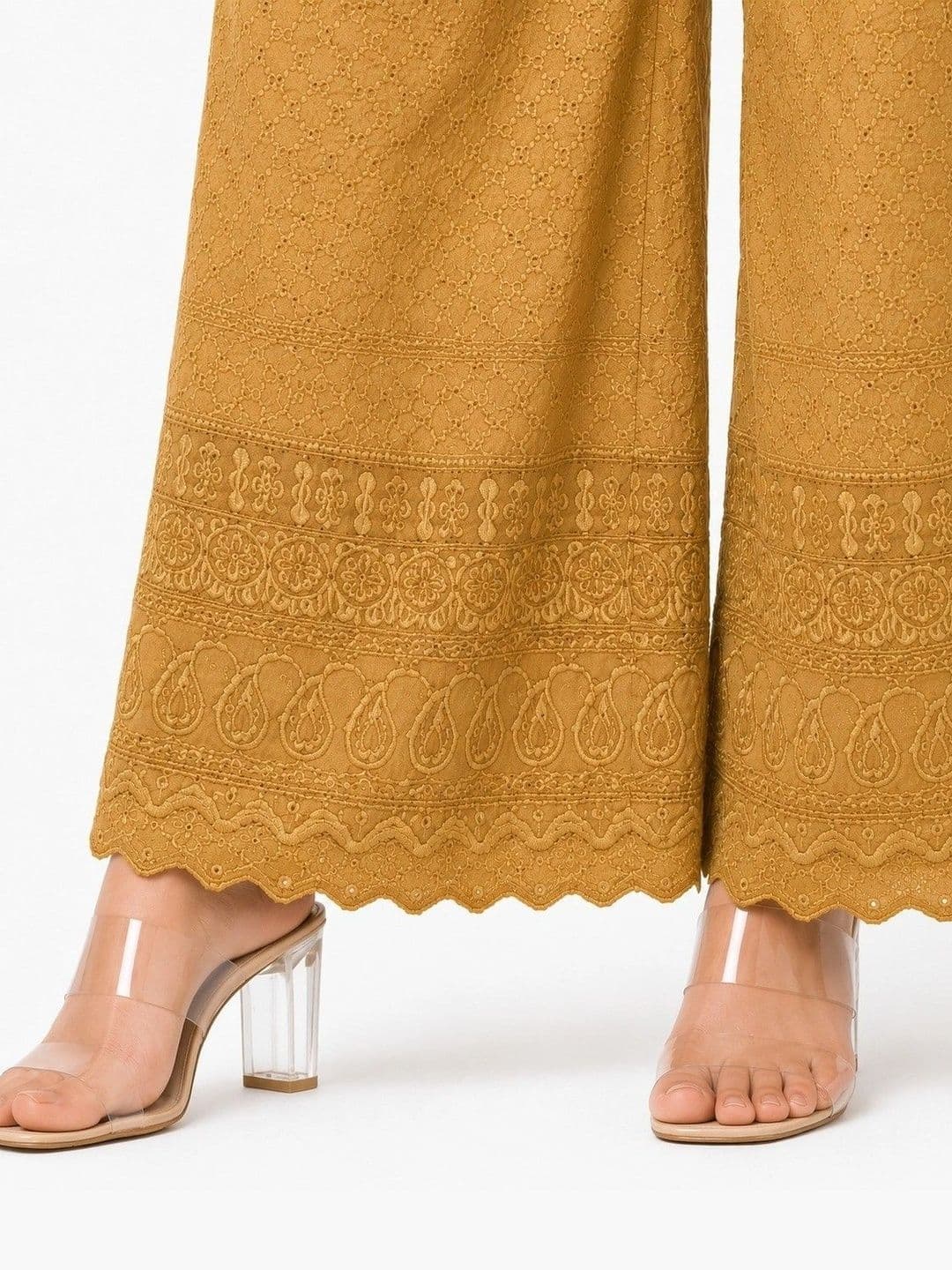 Threadbloom Women Embroidered Knitted Ethnic Palazzos thumbnail 3