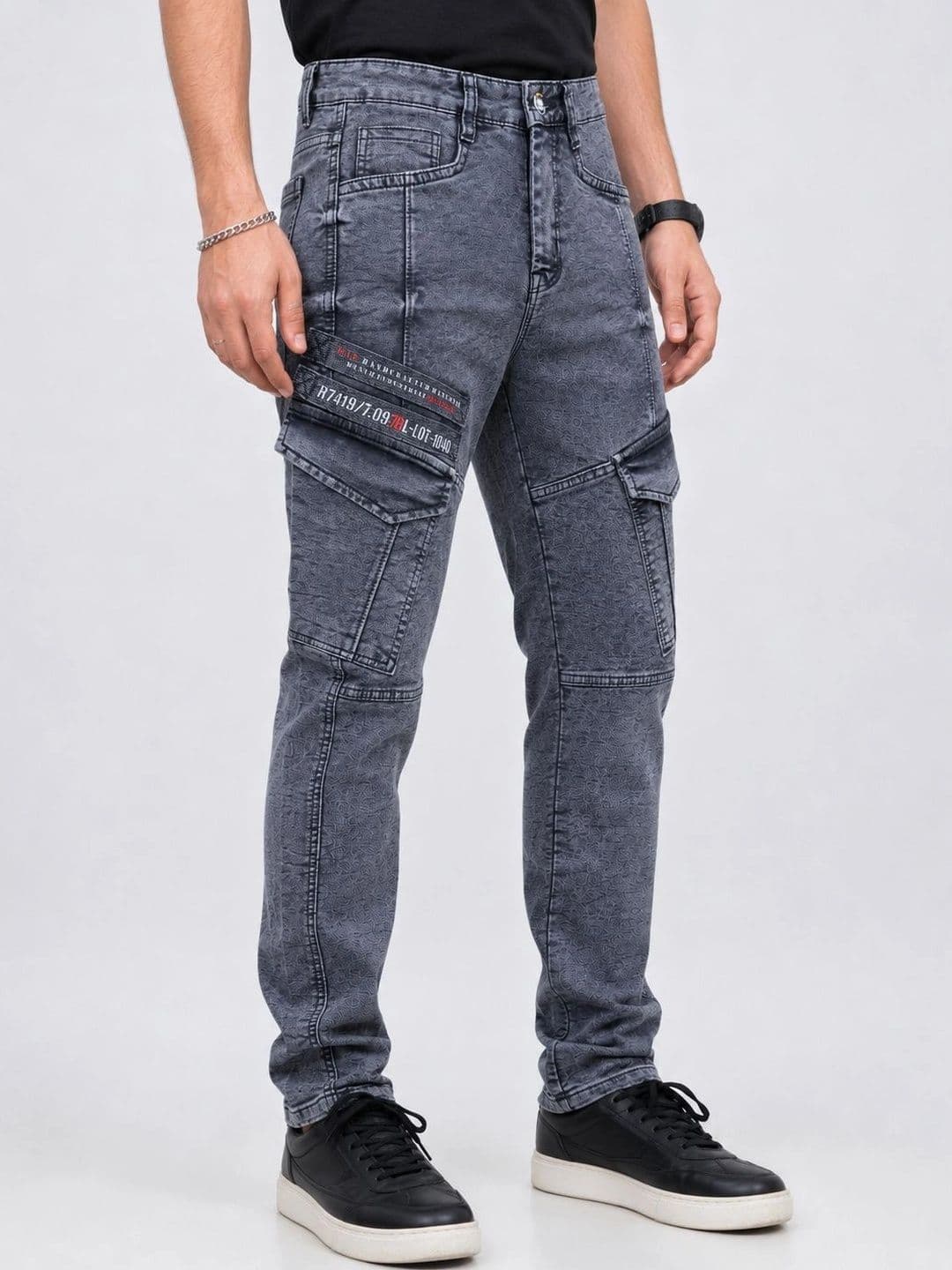 GEX Men Jean Regular Fit Mid-Rise Light Fade Stretchable Jeans thumbnail 3