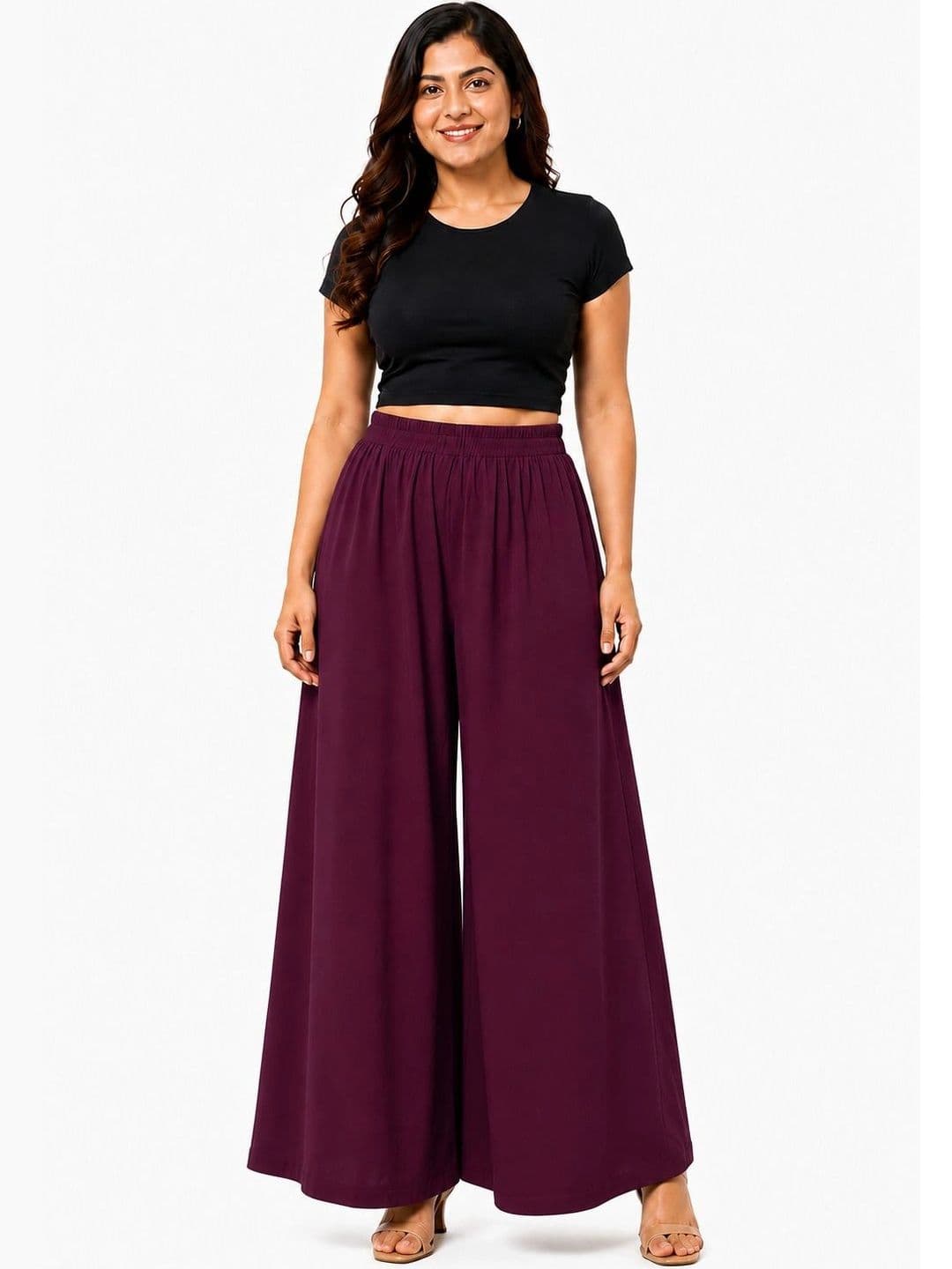 Threadbloom Women Knitted Ethnic Palazzos - view 1