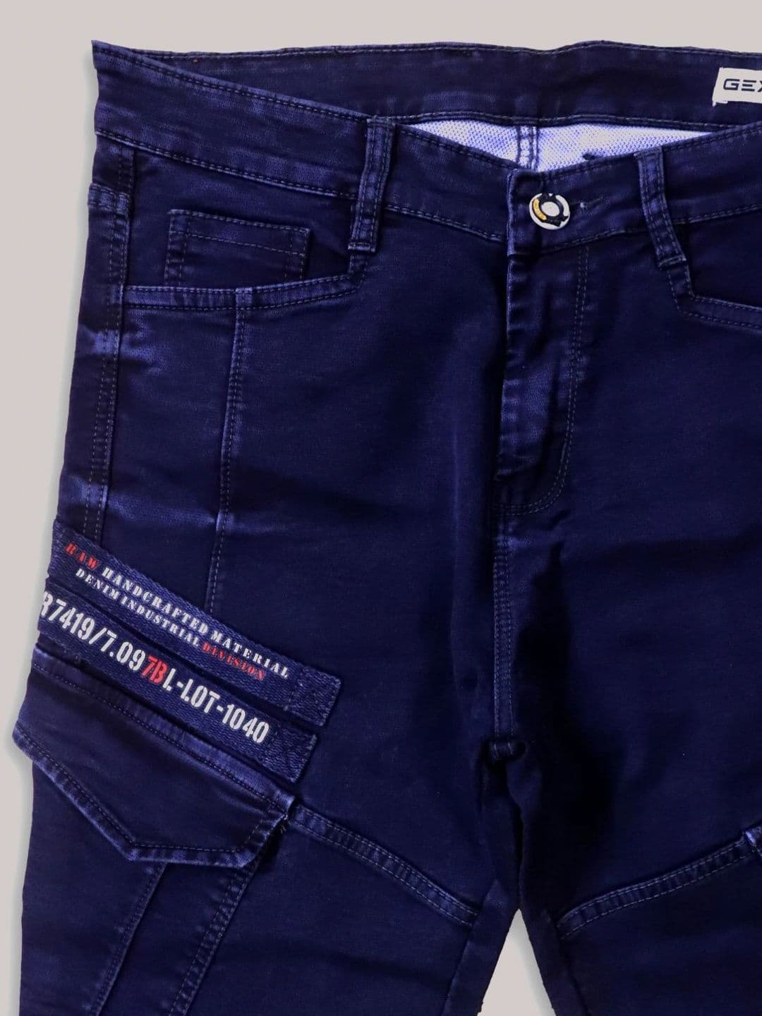 GEX Men Jean Regular Fit Mid-Rise Coated Stretchable Jeans thumbnail 5