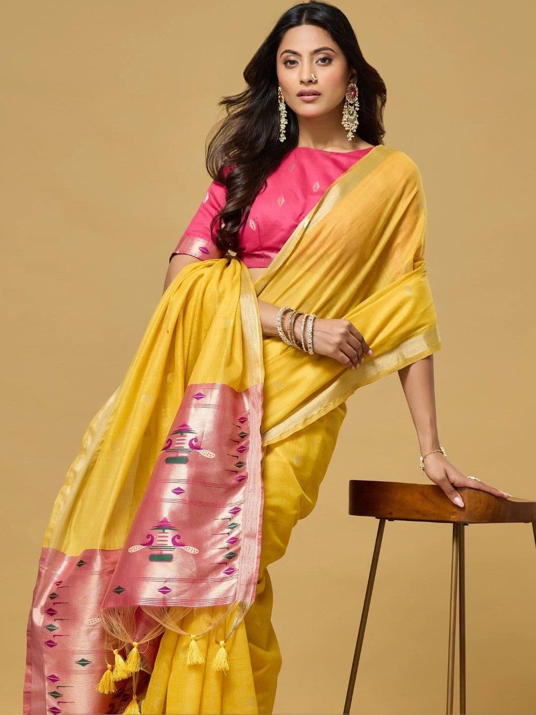 kasee Woven Design Zari Pure Cotton Designer Saree thumbnail 2
