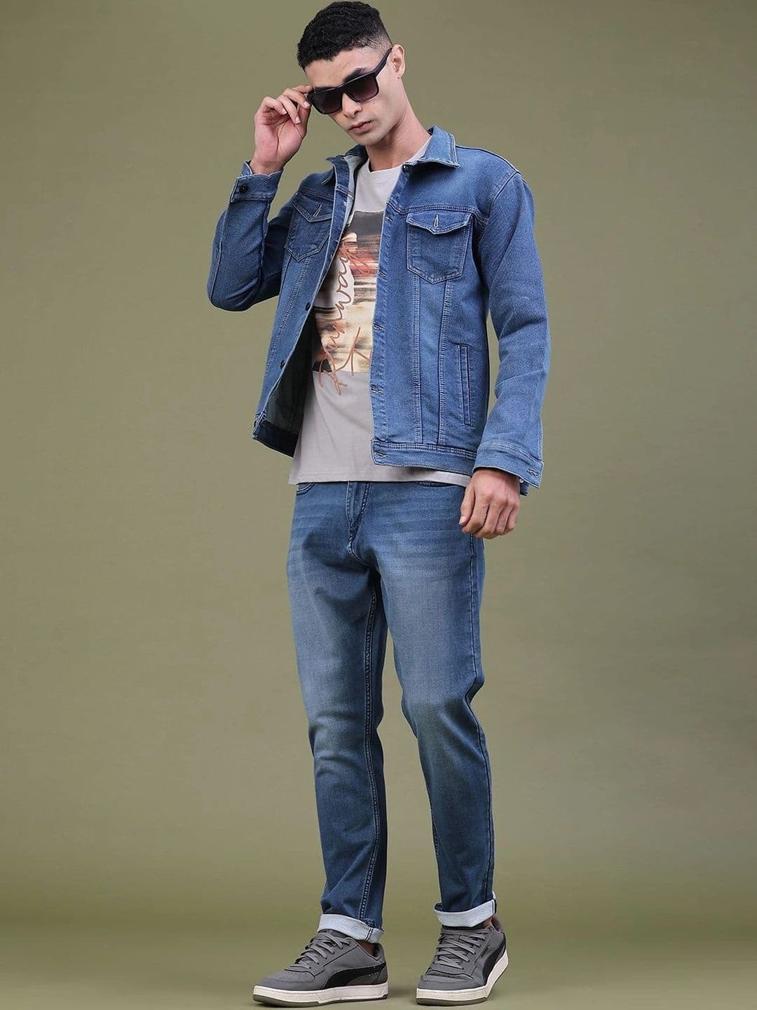 V-Mart Men Regular Fit Mid-Rise Low Distress Jeans - view 1