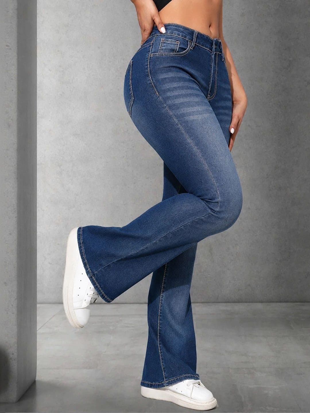 ADBUCKS Women Bootcut High-Rise Stretchable Jeans thumbnail 7