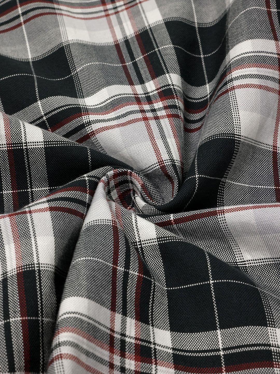 Sztori Plus Size Tartan Checked Pure Cotton Casual Shirt thumbnail 4