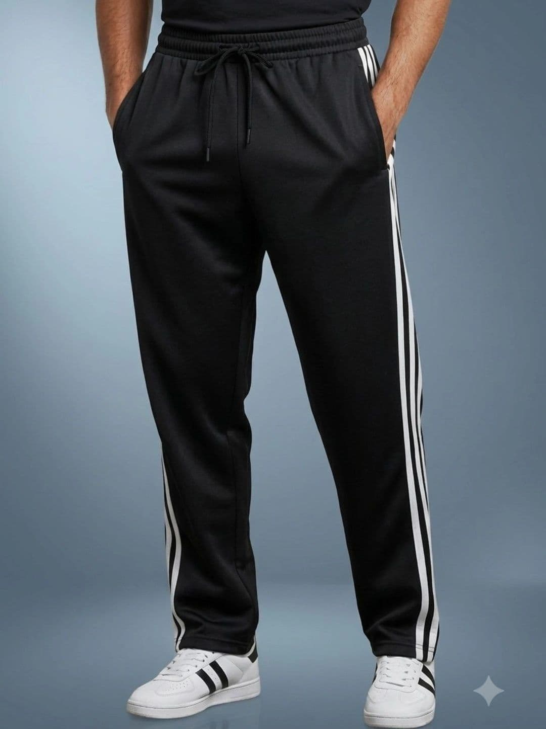 Bite and Style Men Straight Fit Striped Training Track Pants - view 1