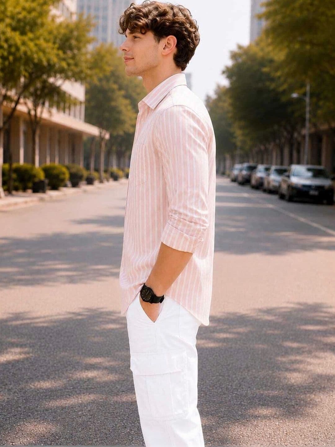 Vastravatika Men Striped Casual Shirt thumbnail 3