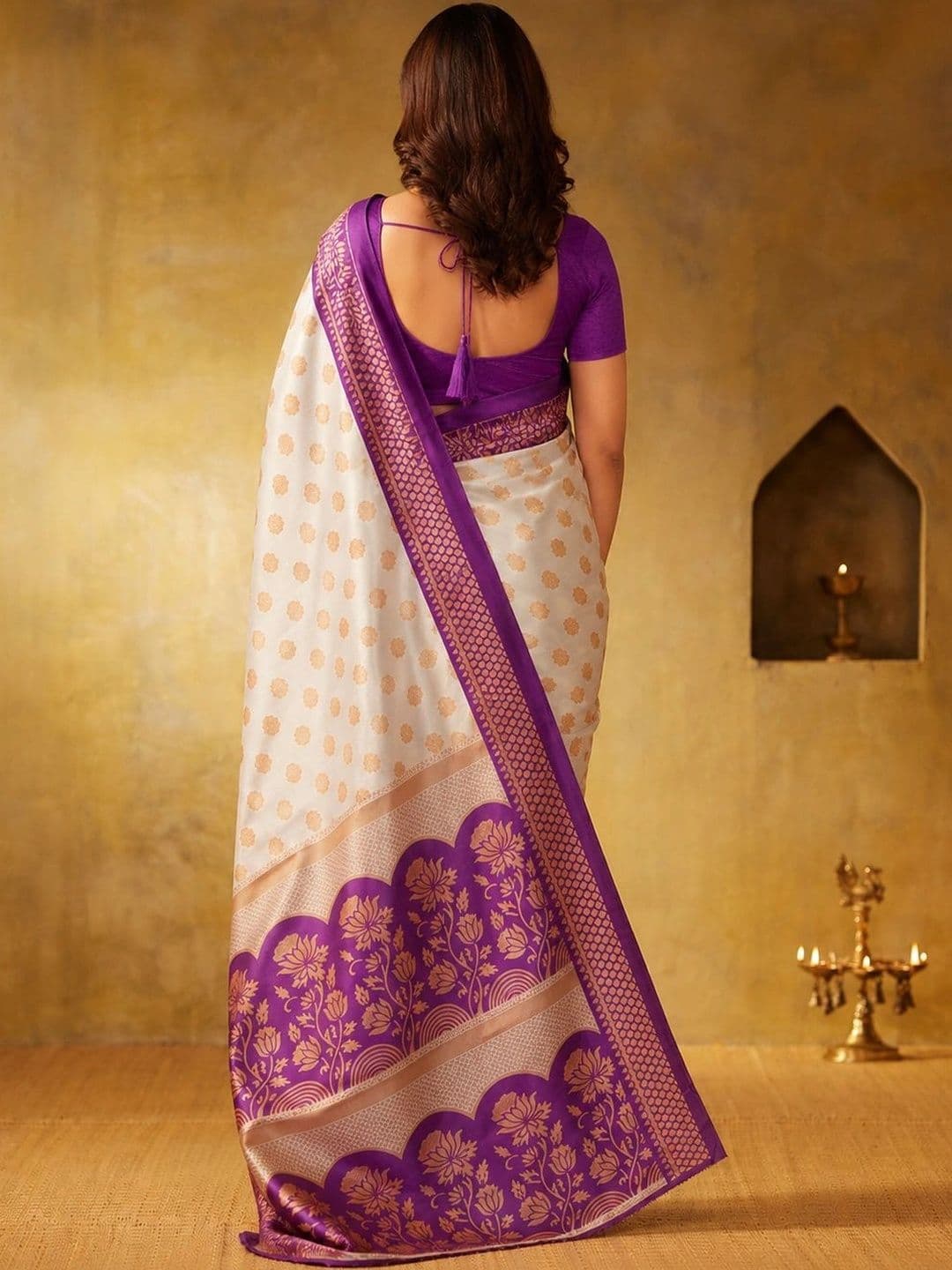 RegalDrapes Ethnic Motifs Zari Saree thumbnail 3