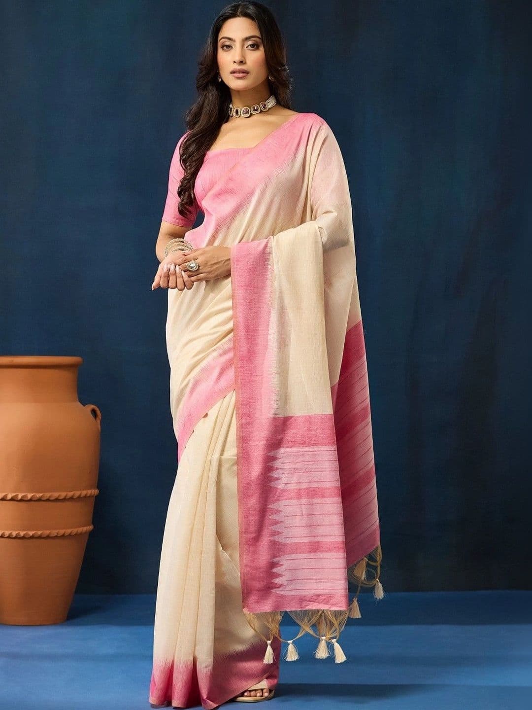 kasee Ethnic Motifs Zari Pure Cotton Designer Saree - view 1