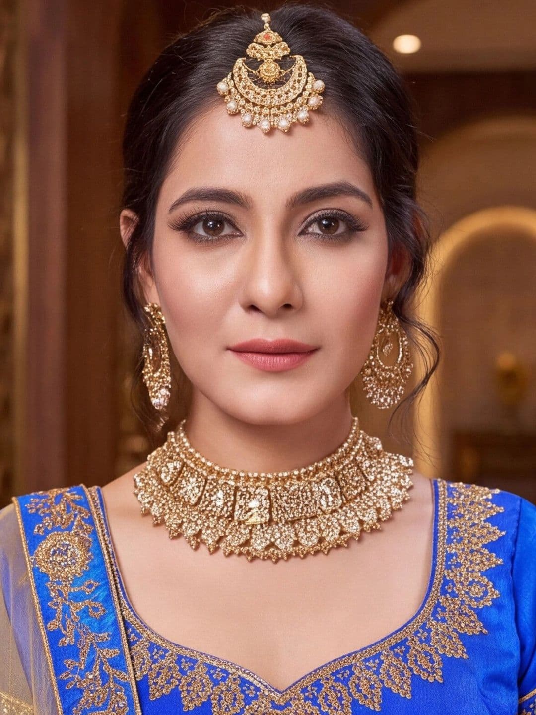 Mitera Embroidered Semi-Stitched Lehenga & Unstitched Blouse With Dupatta thumbnail 3