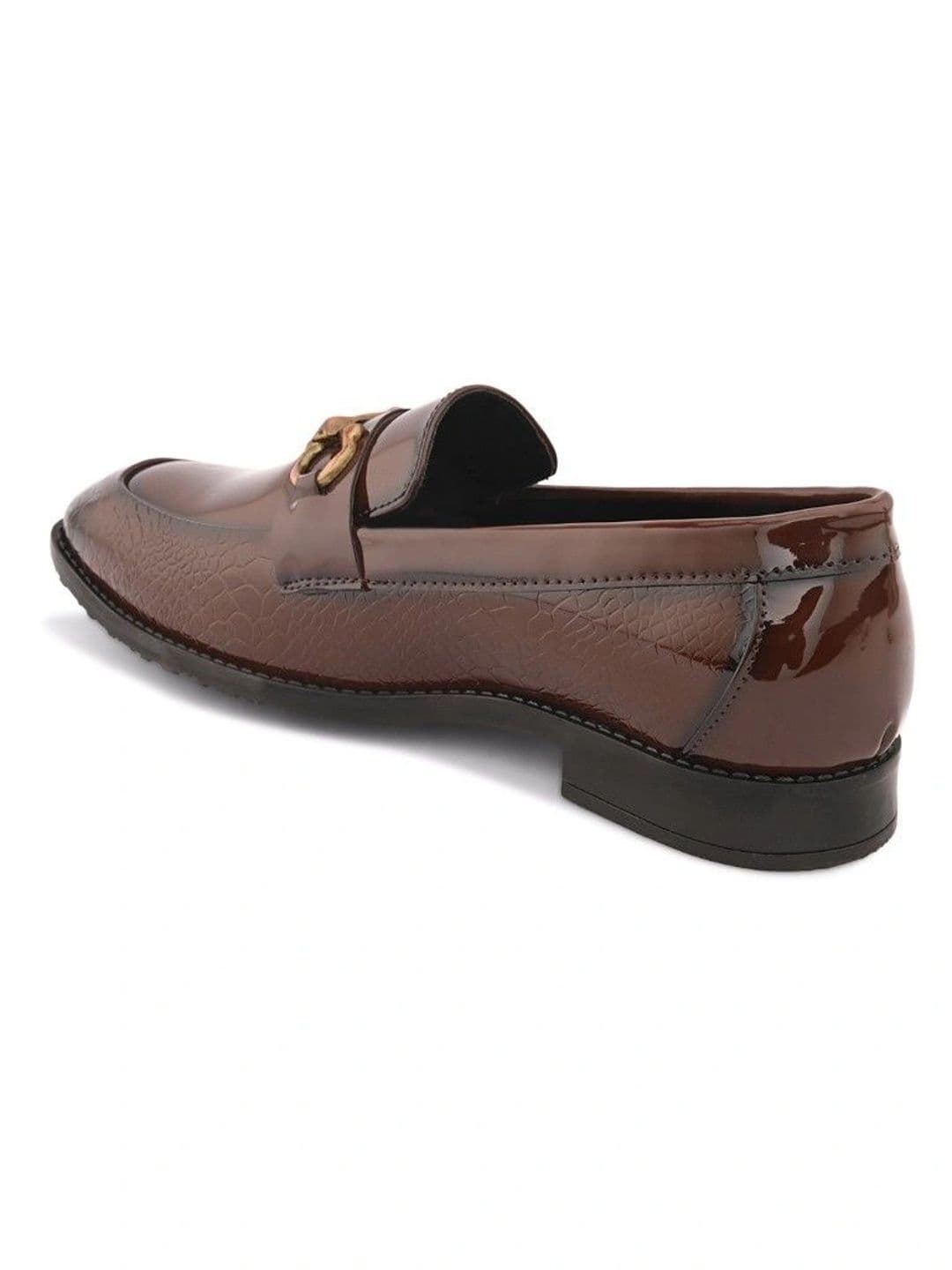 House of Pataudi Men Textured Loafers thumbnail 5