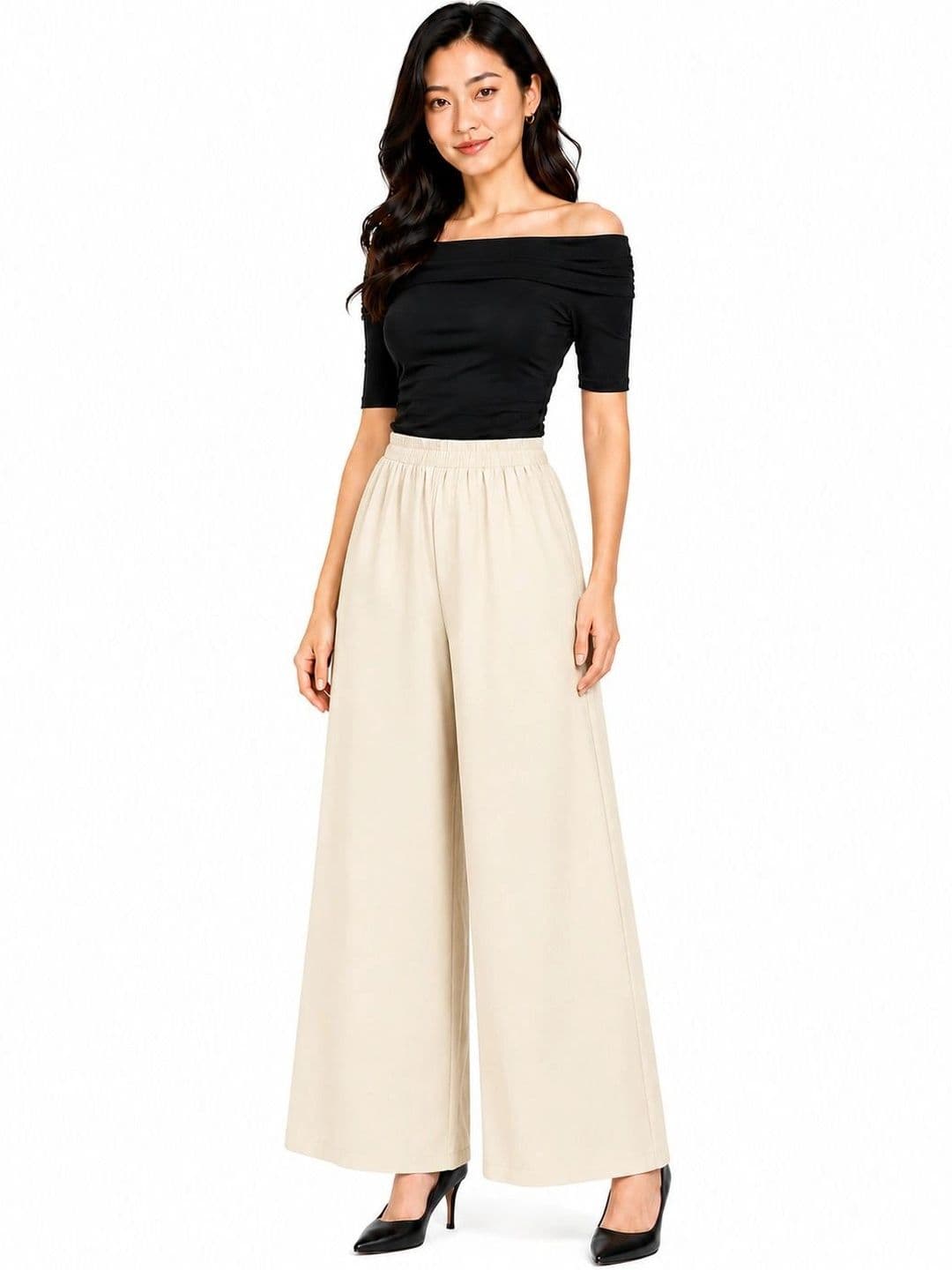 Threadbloom Women Knitted Palazzos - view 1