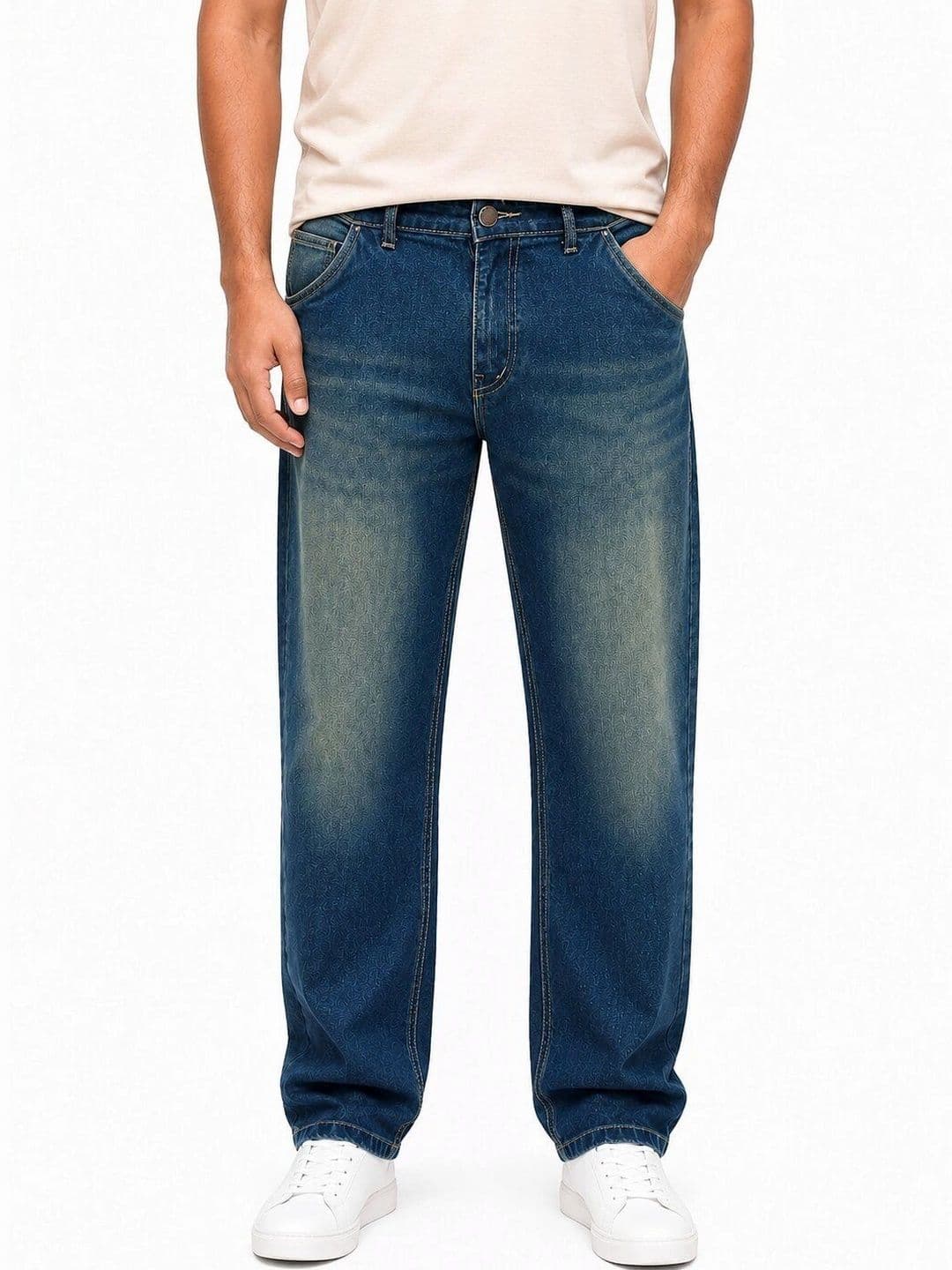 R.Code by The Roadster Life Co. Men Relaxed Fit Mid-Rise Jeans - view 1