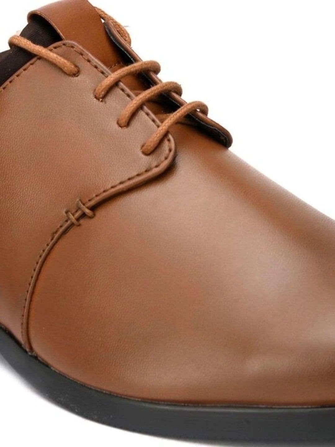 House of Pataudi Men Synthetic Leather Pointed Toe Lace-Ups Derbys Formal Shoes thumbnail 3