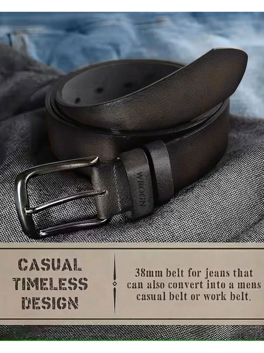 WROGN Men Leather Belt thumbnail 2