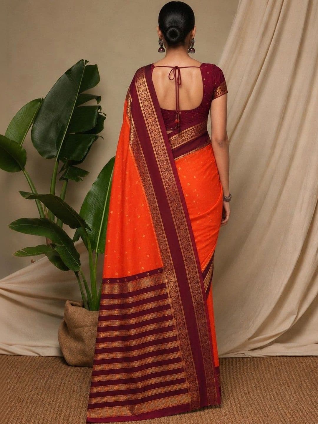 RegalDrapes Ethnic Motifs Zari Pure Georgette Saree thumbnail 4