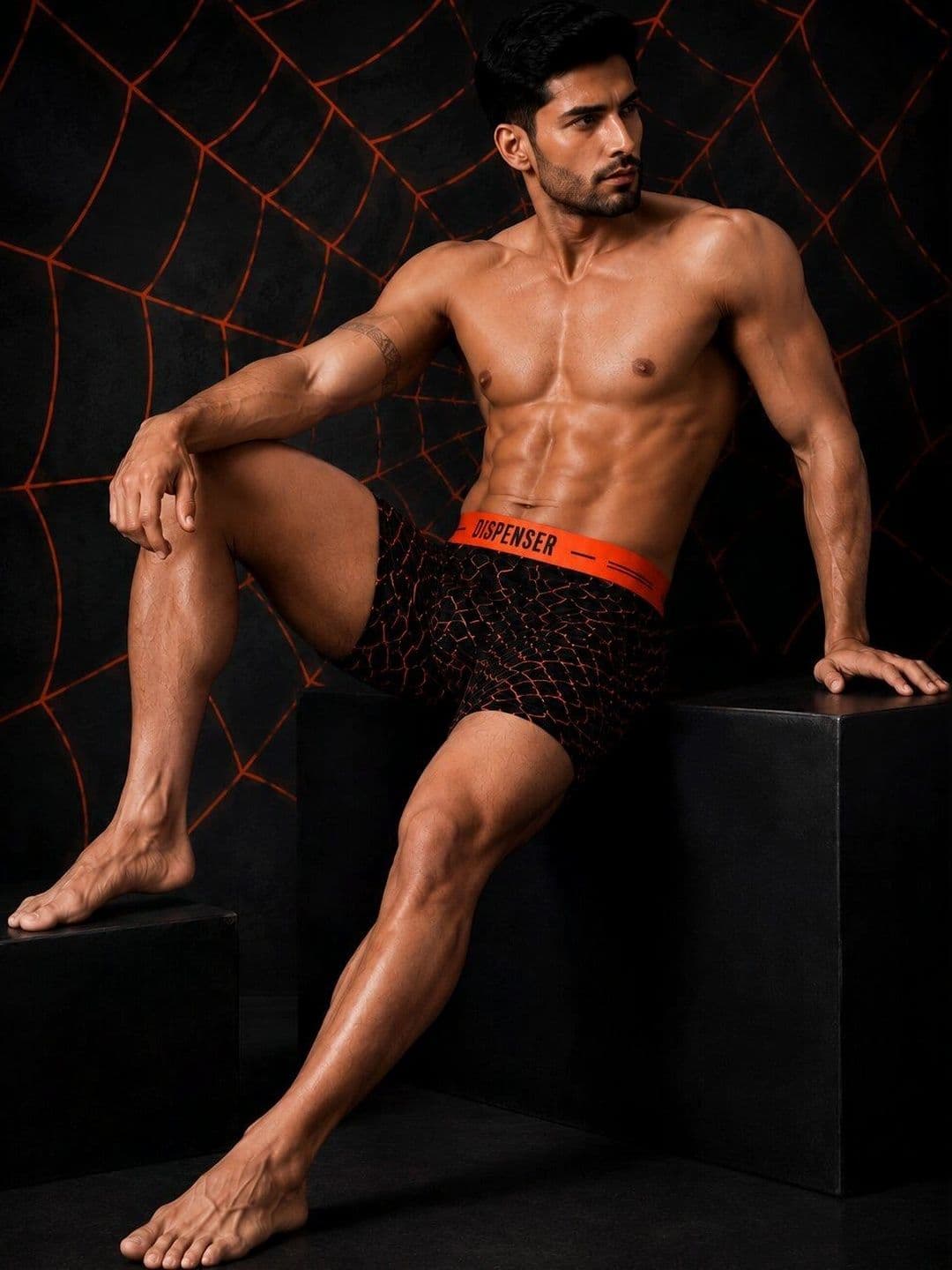 DISPENSER Pack of 4 Cotton Blend Assorted Printed Trunks thumbnail 3