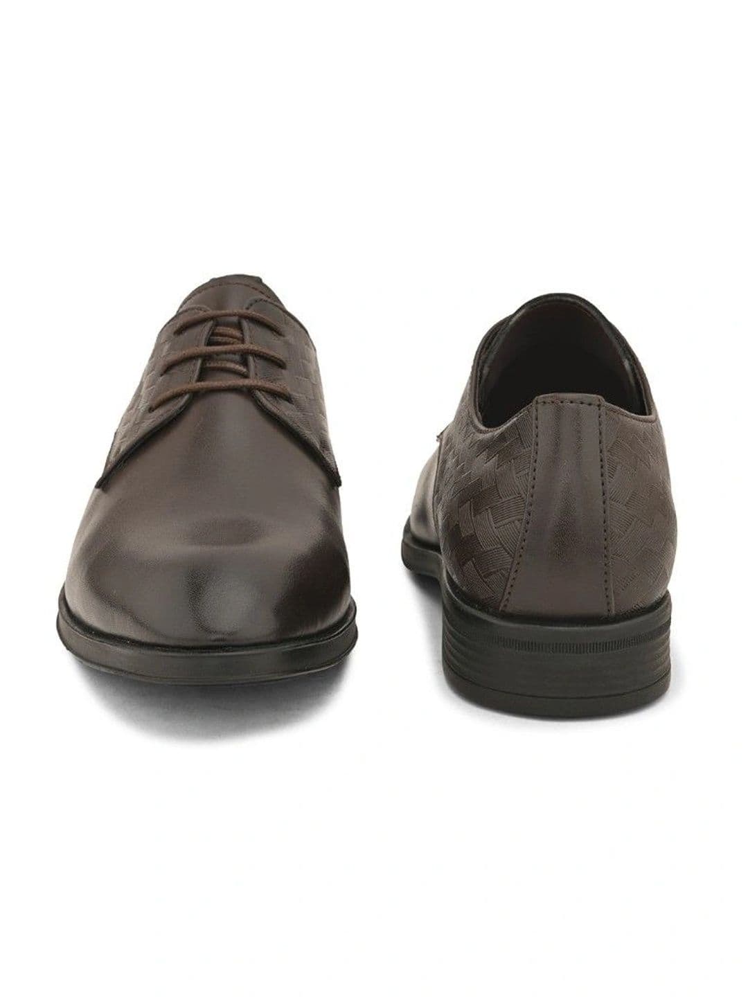 House of Pataudi Men Textured Round Toe Lace-Ups Derbys Formal Shoes thumbnail 5