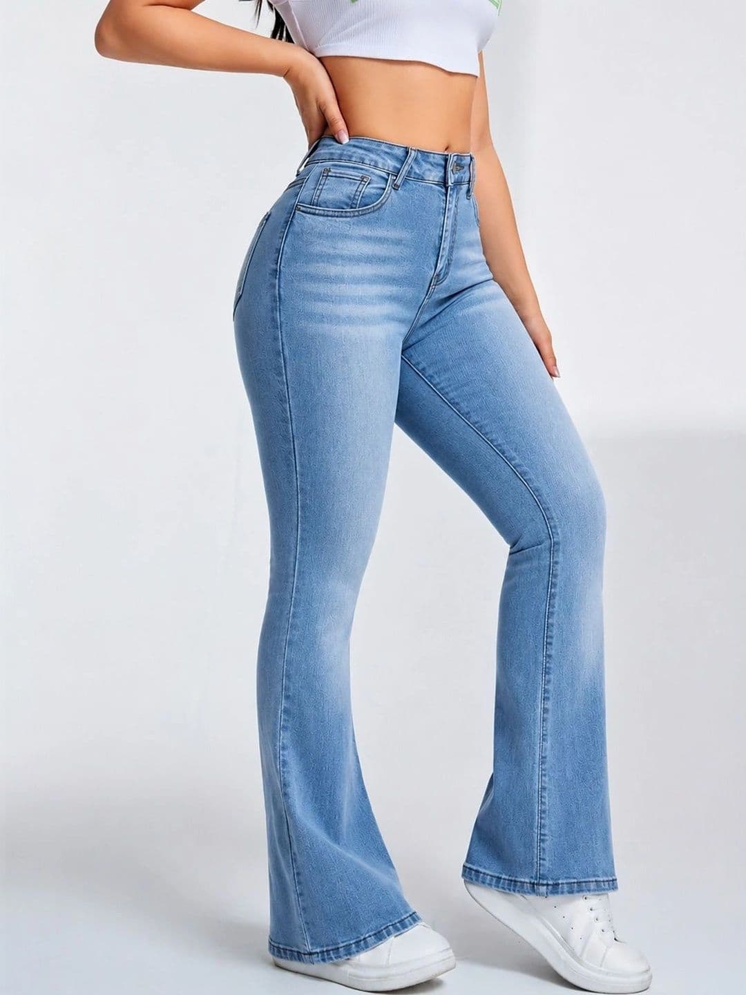 ADBUCKS Women Bootcut High-Rise Stretchable Jeans thumbnail 6