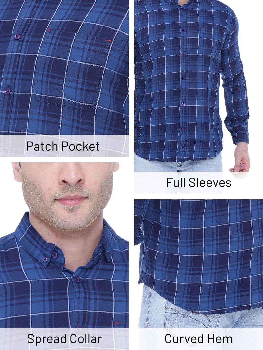 Kuons Men Classic Tartan Checks Checked Casual Shirt thumbnail 7