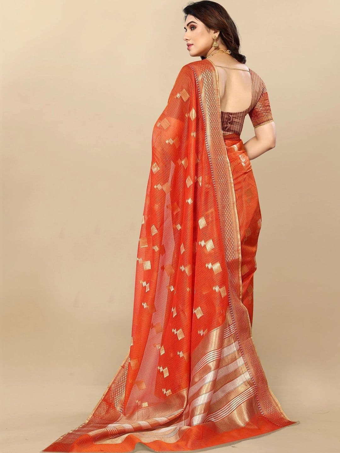 Sangria Women Woven Design Zari Designer Kota Saree thumbnail 6