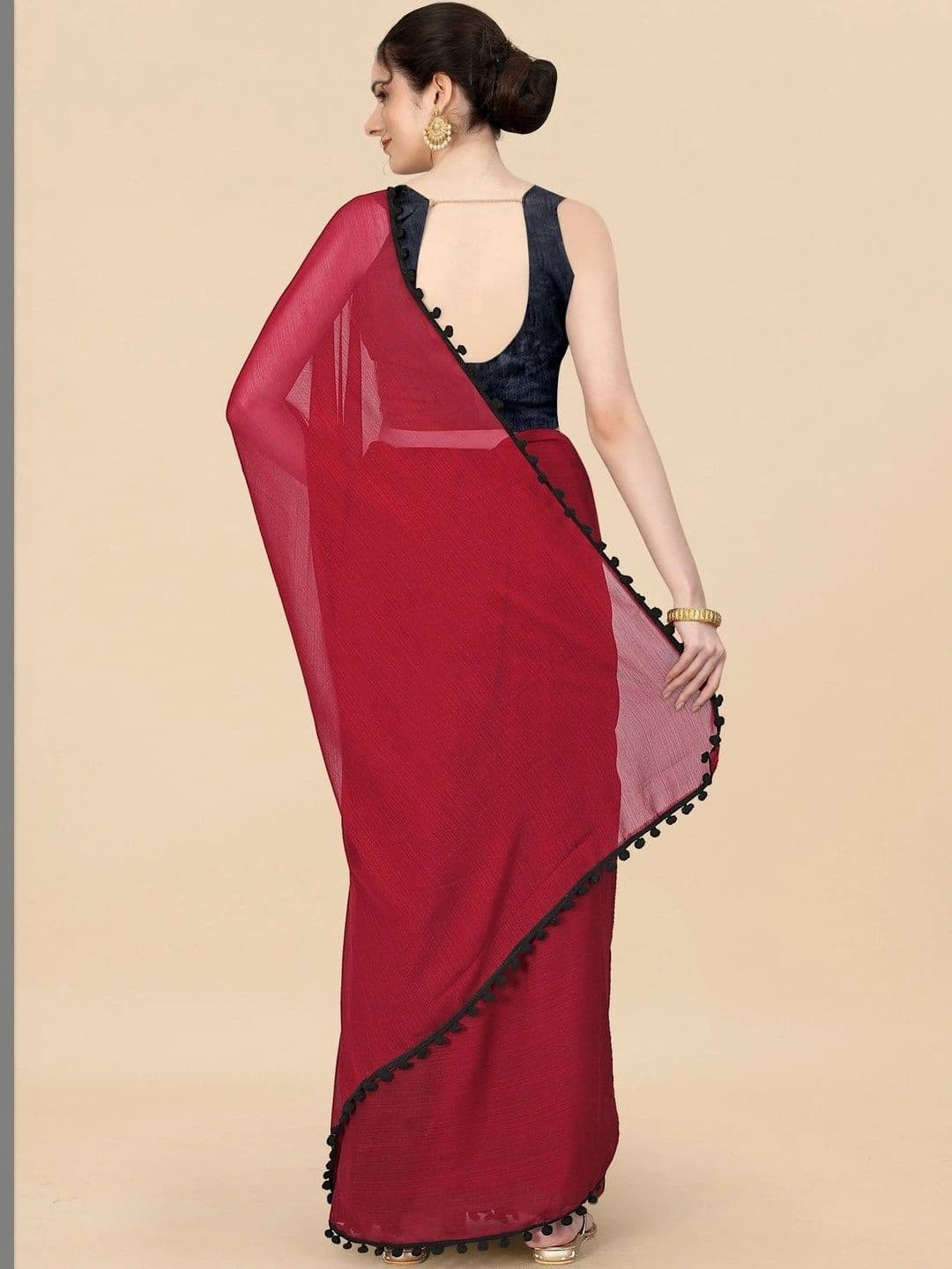 Sangria Poly Georgette Designer Kota Saree thumbnail 2