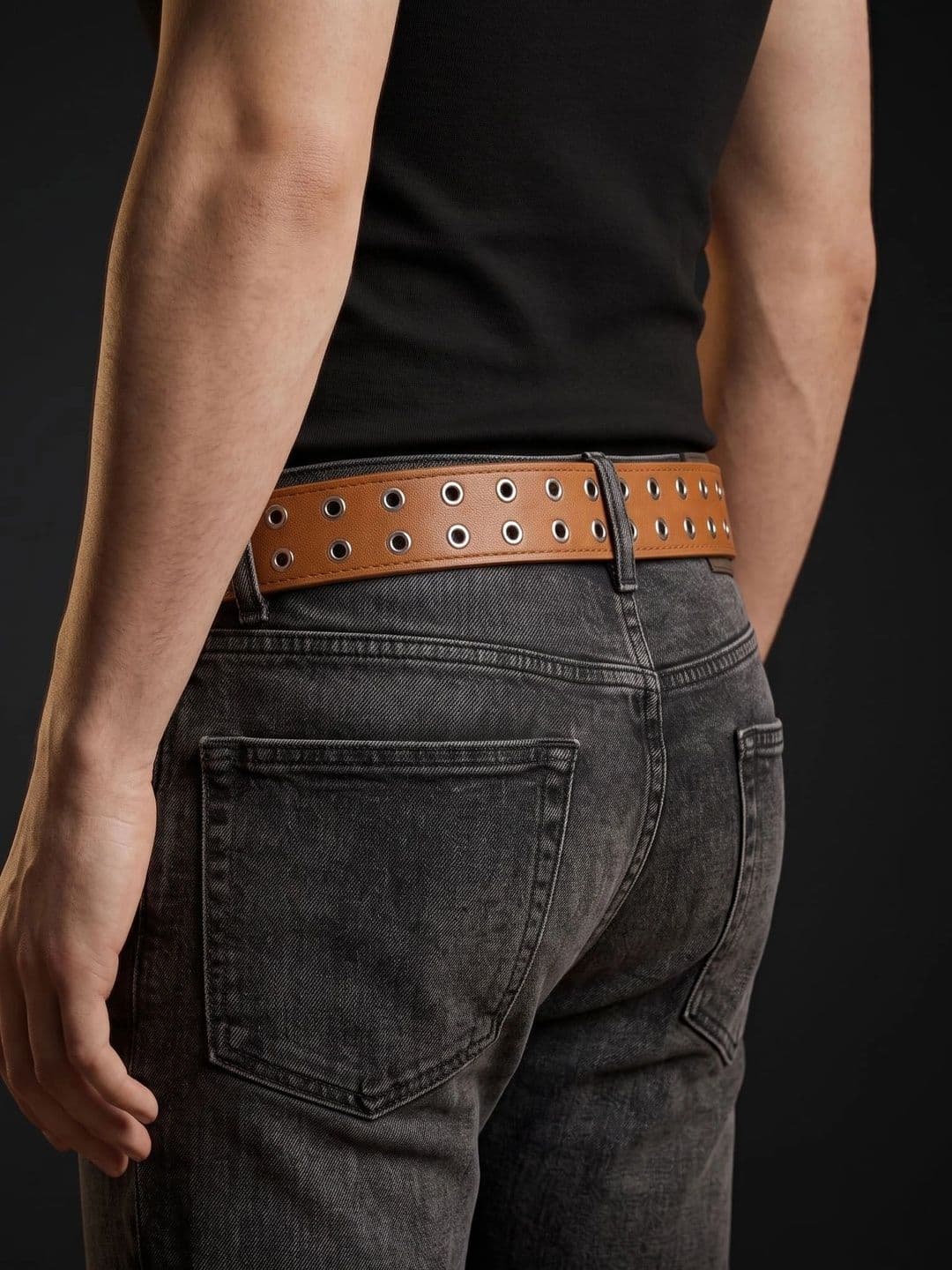 DEL ROSKOSH Men Embellished PU Belt thumbnail 4