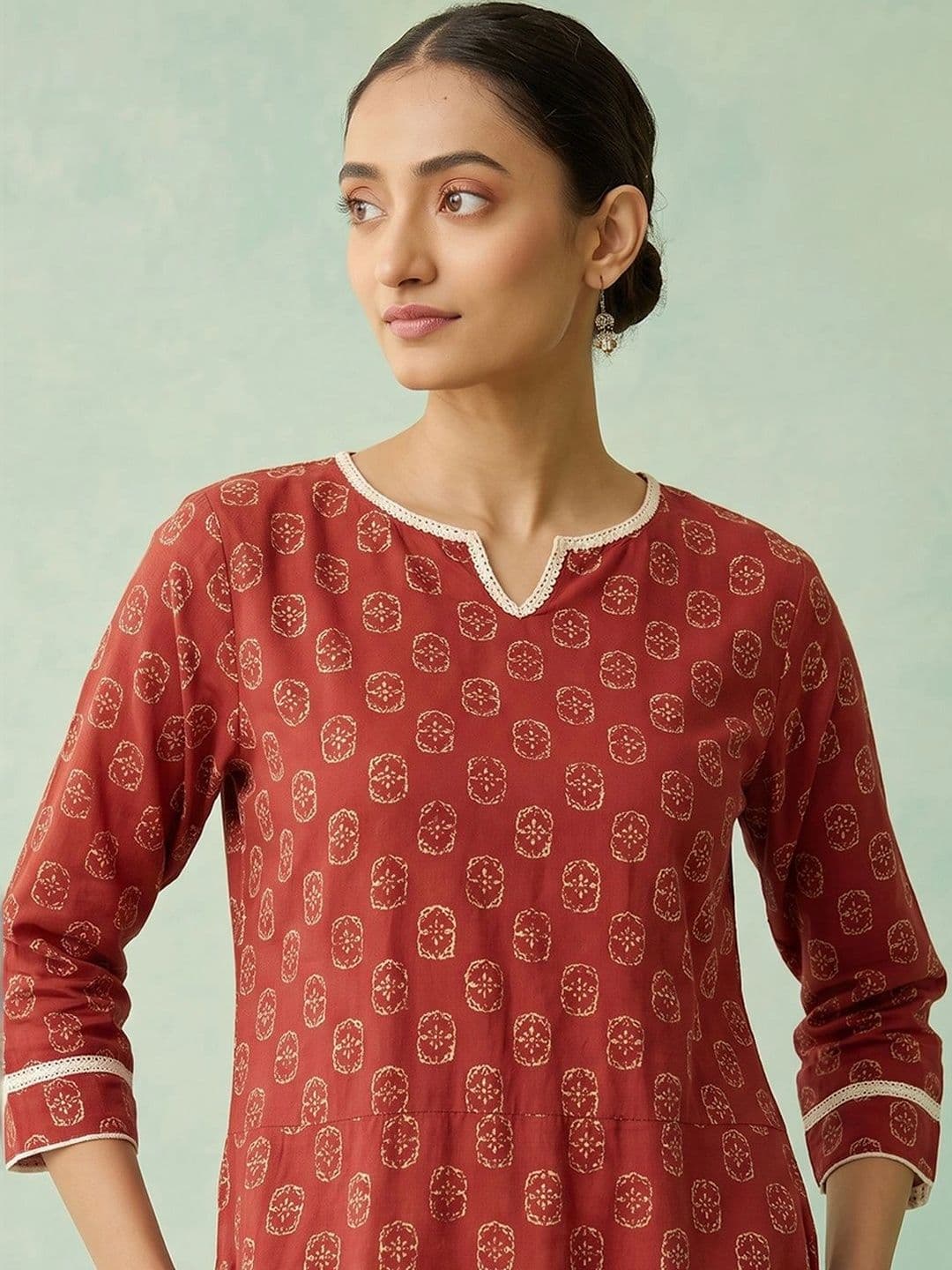 AADVIKA Women Ethnic Motifs Printed Kurta thumbnail 7