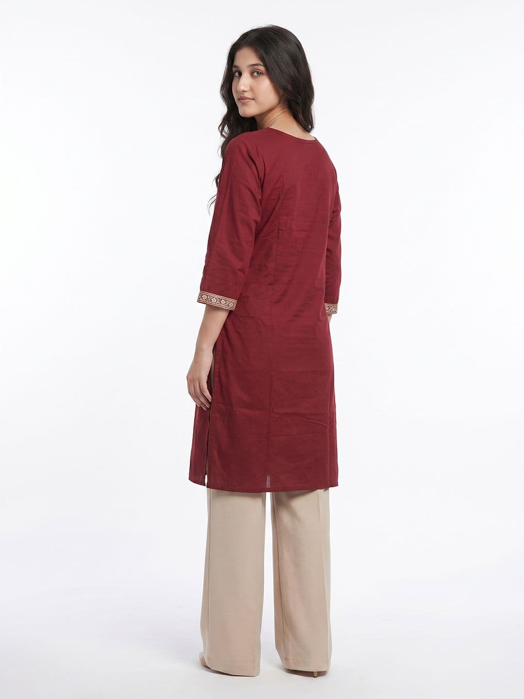 Pehroam Women Ethnic Motifs Embroidered Thread Work Kurta thumbnail 4