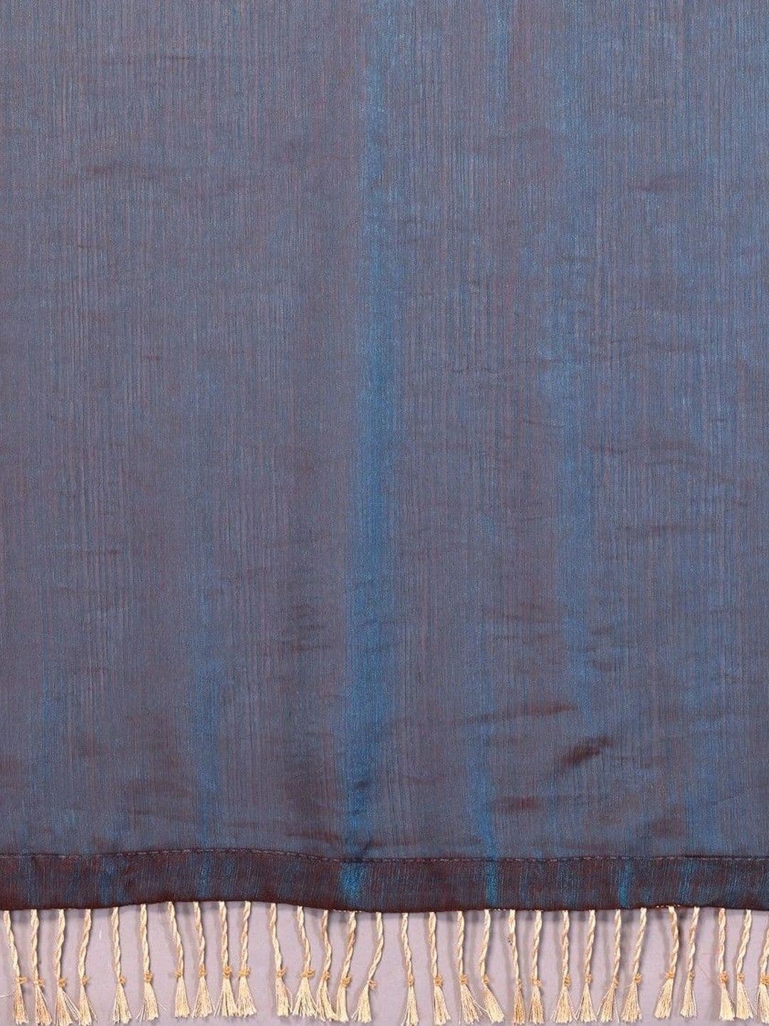 Sangria Organza Belted Maheshwari Saree thumbnail 2