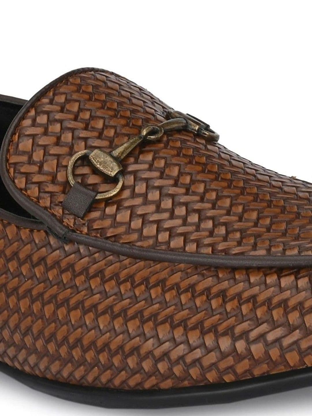 House of Pataudi Men Woven Design Loafers thumbnail 5