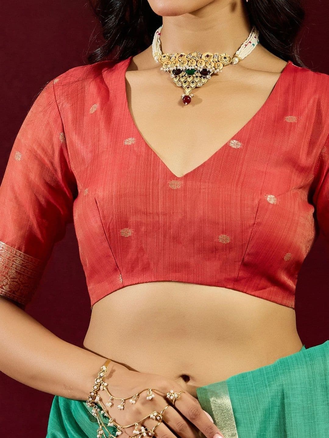 kasee Ethnic Motifs Embroidered Pure Cotton Designer Saree thumbnail 6