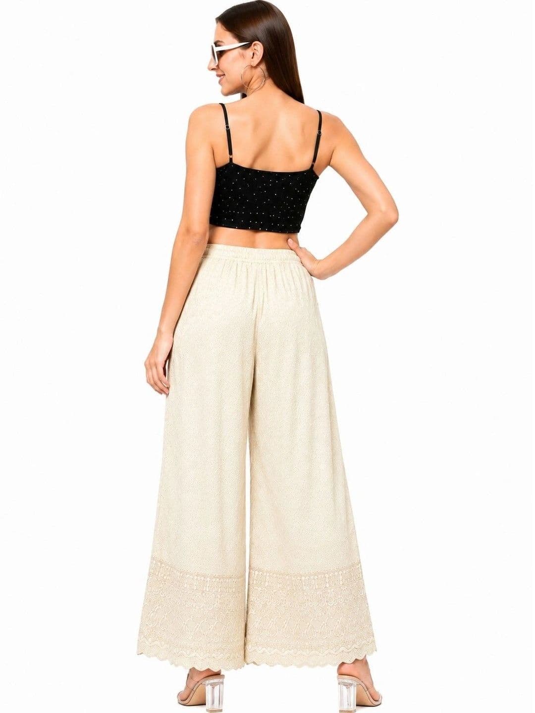 Threadbloom Women Knitted Ethnic Palazzos thumbnail 5