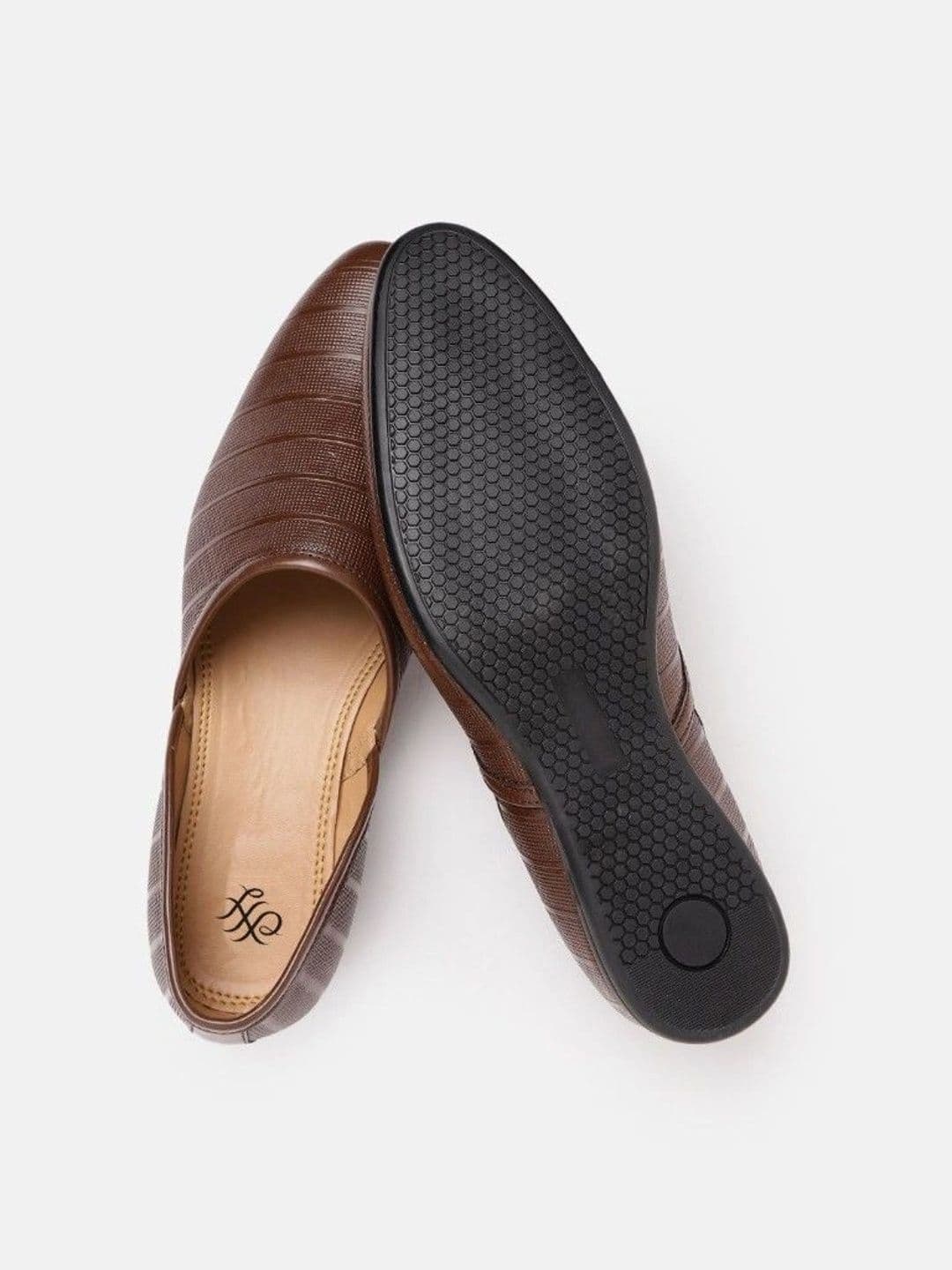 House of Pataudi Men Textured Mojaris thumbnail 2