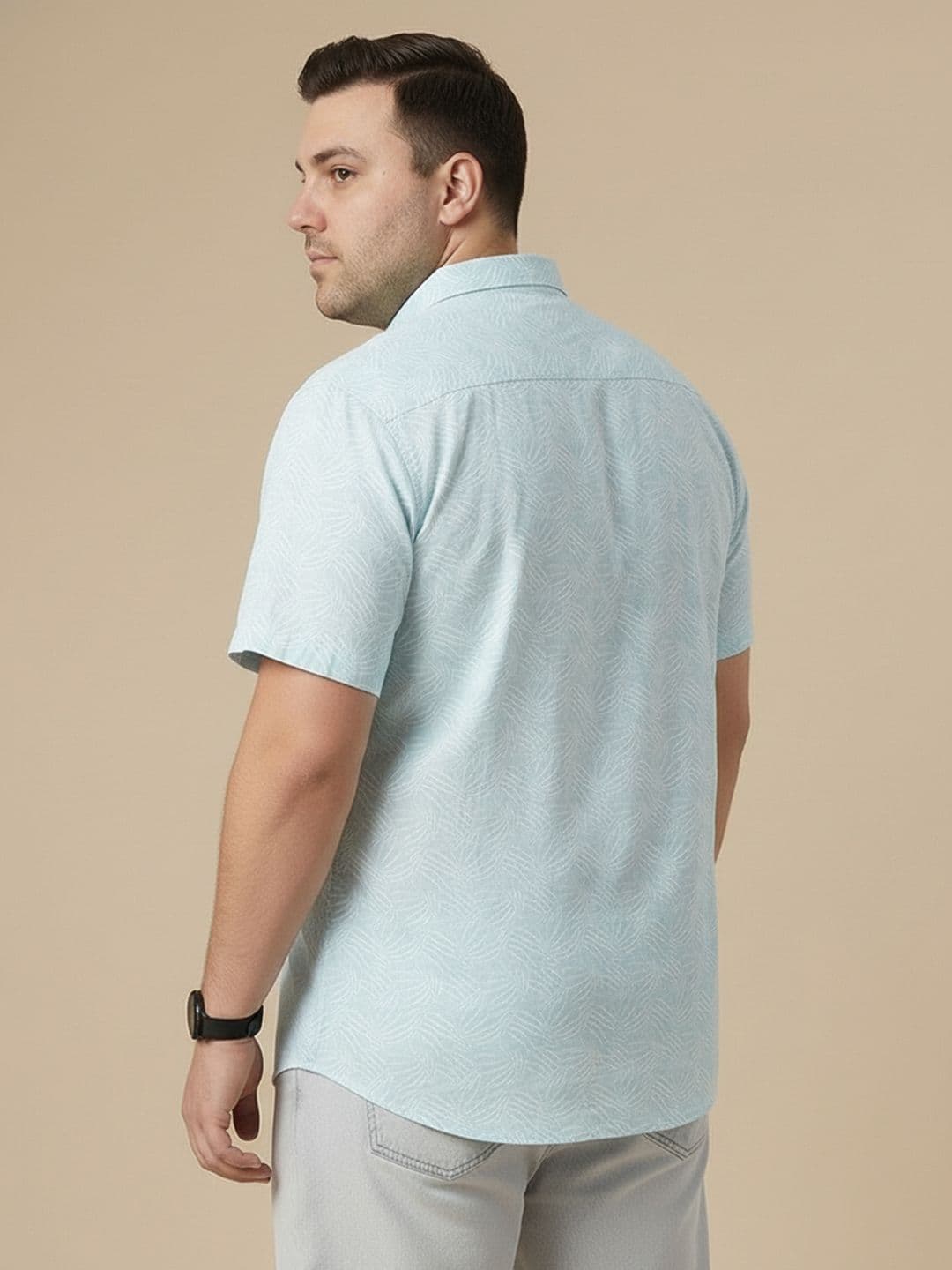 Sztori Plus Size Abstract Printed Casual Shirt thumbnail 3
