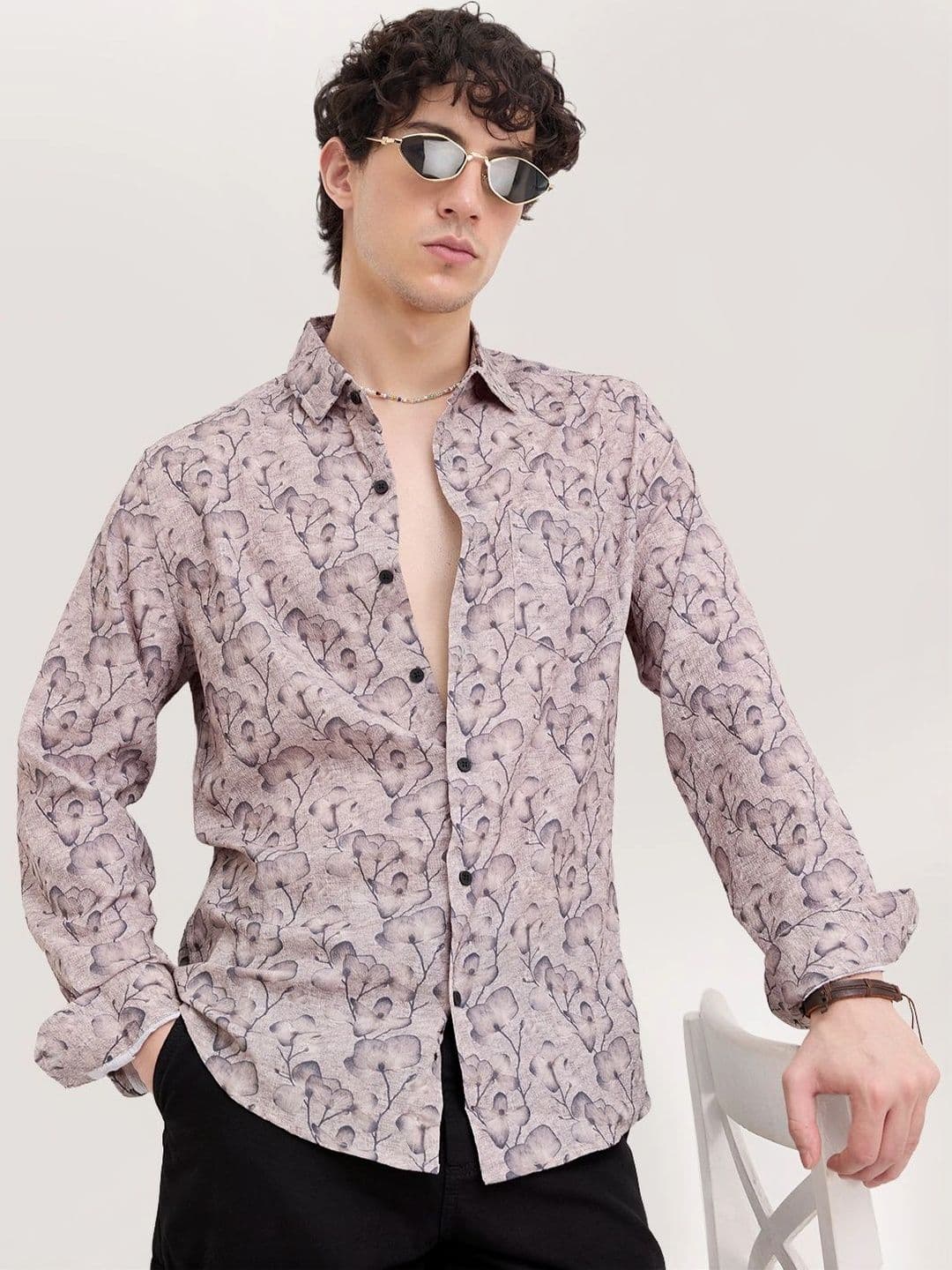 VASTRADO Men Classic Slim Fit Floral Printed Casual Shirt - view 1