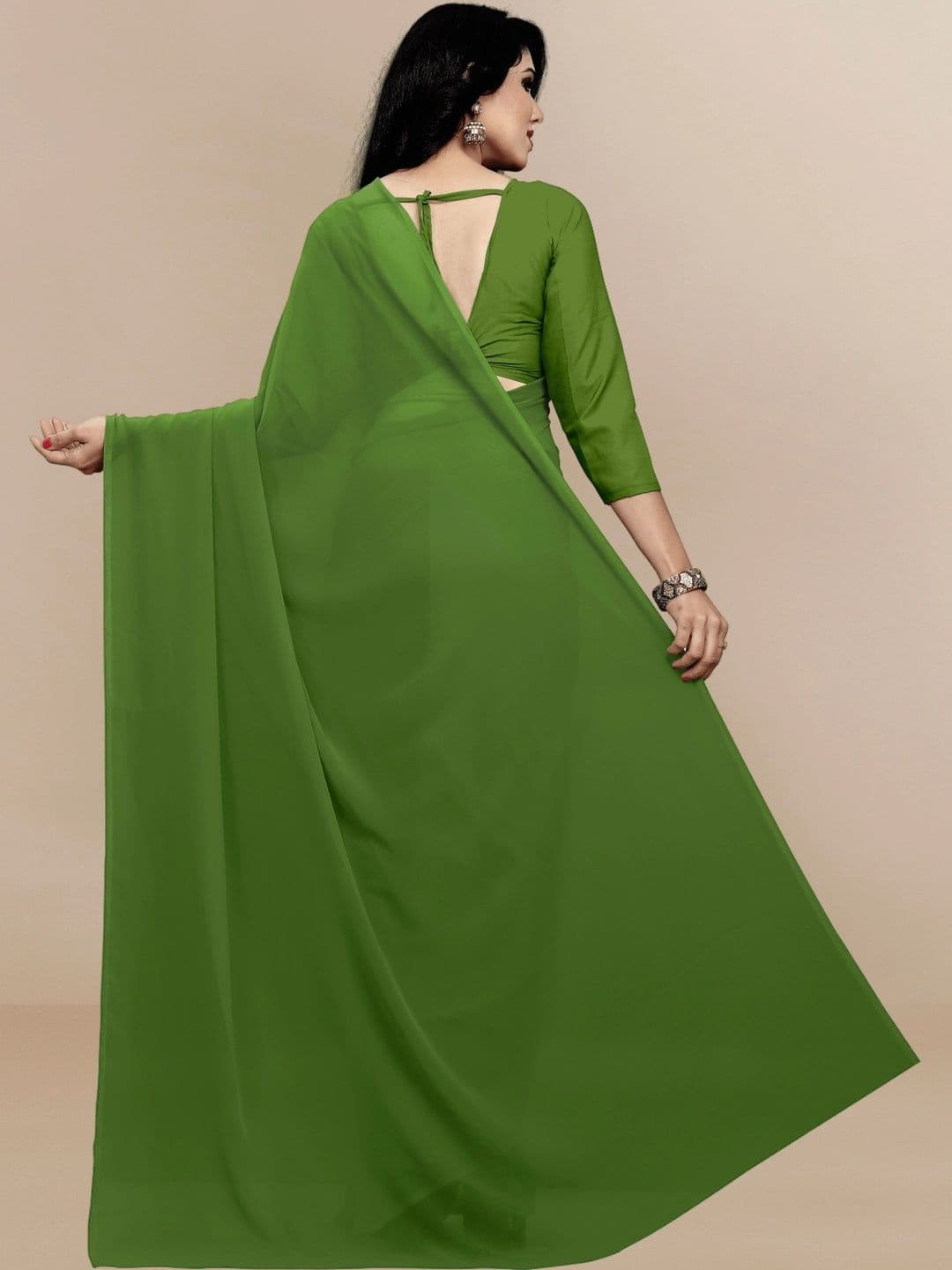 Sangria Women Pure Georgette Designer Saree thumbnail 6