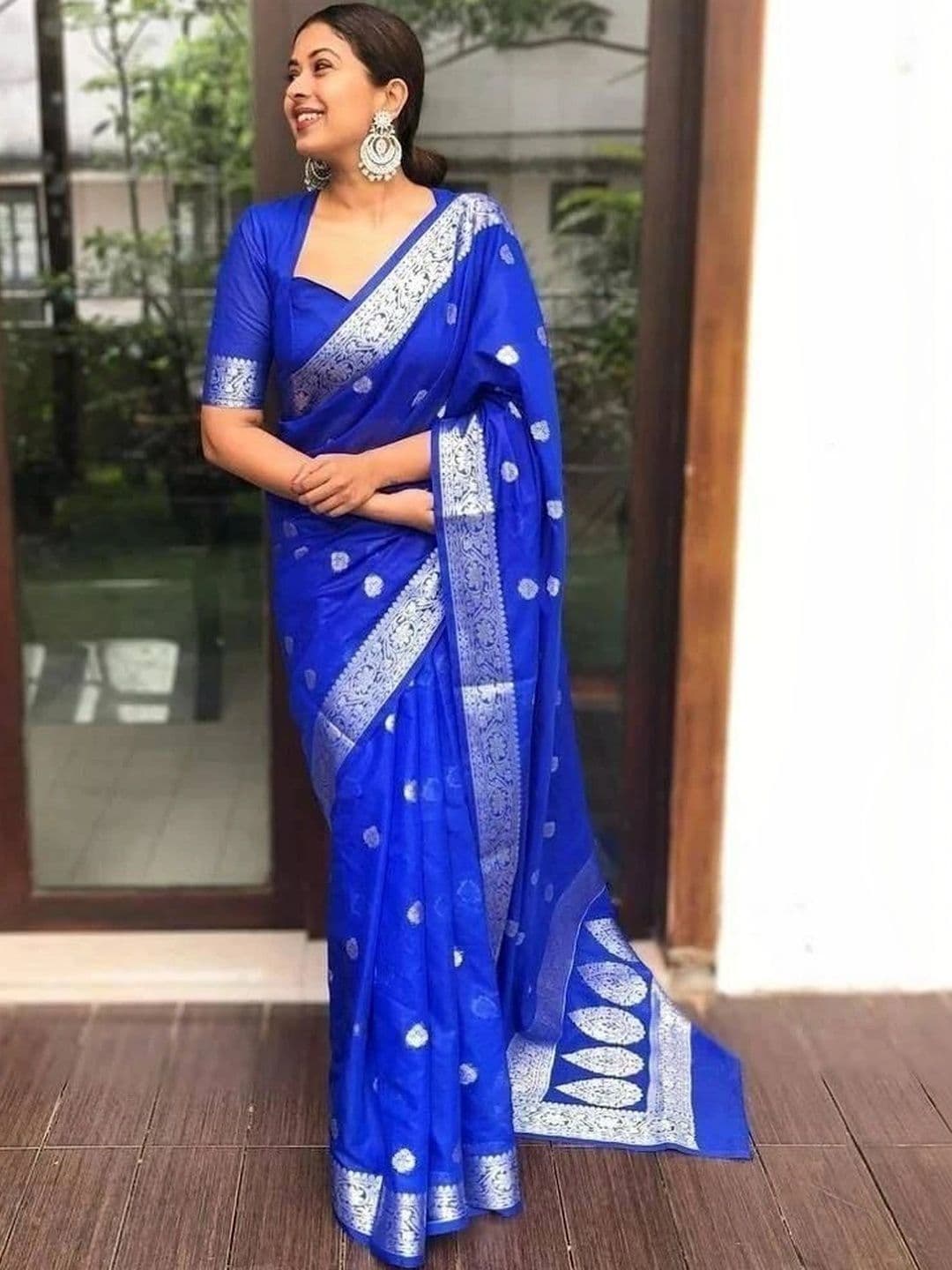 revika Woven Design Zari Art Silk Designer Kanjeevaram Saree - view 1