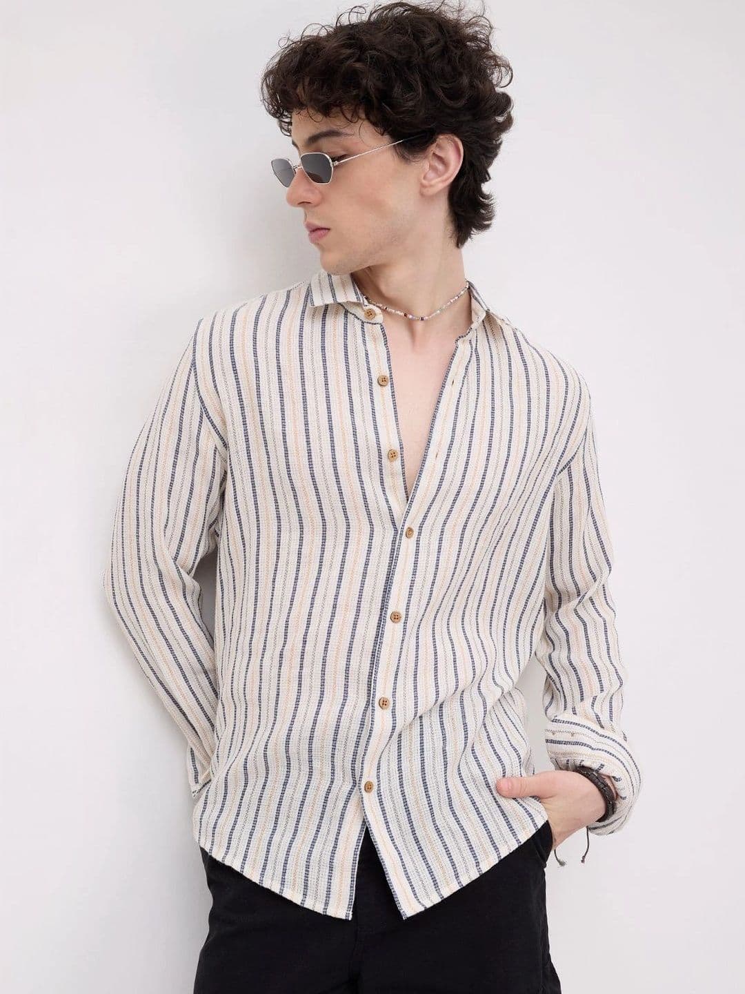 VASTRADO Men Classic Slim Fit Striped Casual Shirt - view 1