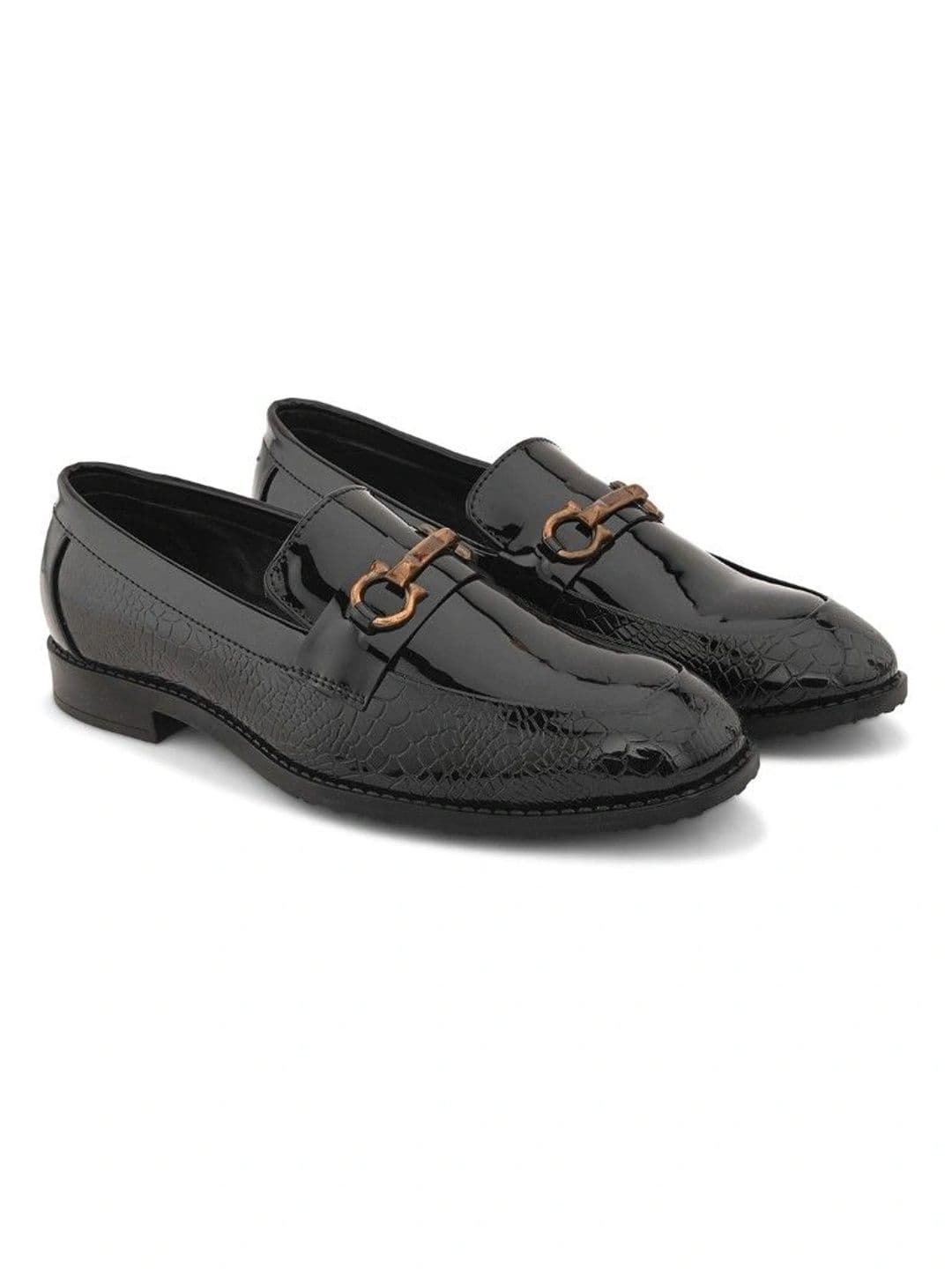 House of Pataudi Men Textured Loafers thumbnail 5