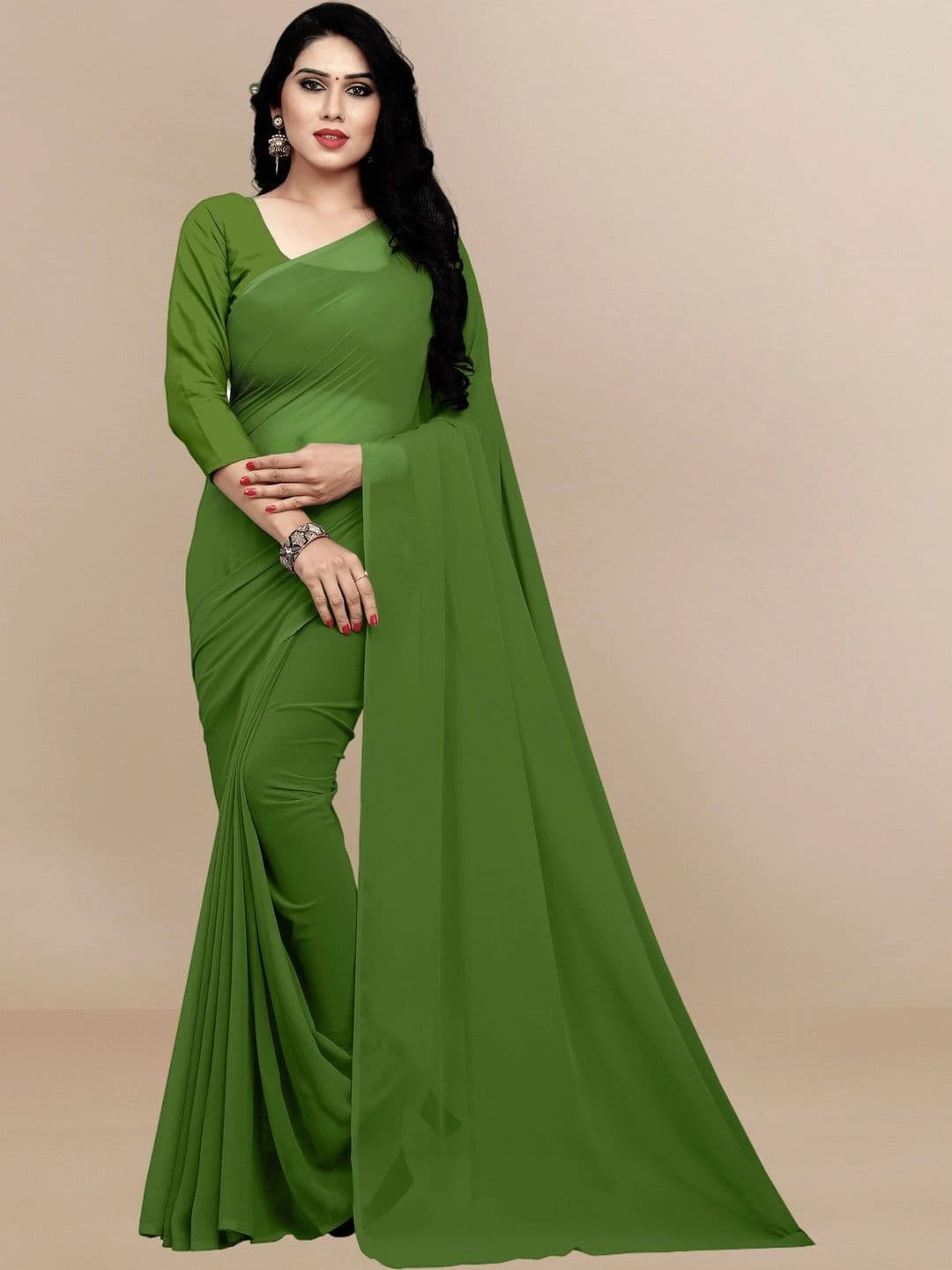 Sangria Women Pure Georgette Designer Saree - view 1