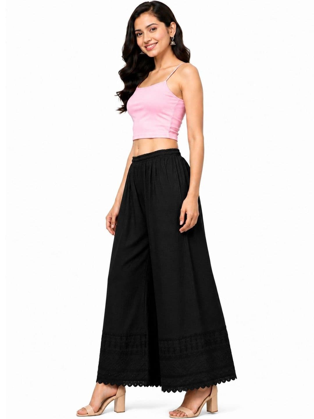 Threadbloom Women Embellished Knitted Ethnic Palazzos thumbnail 5