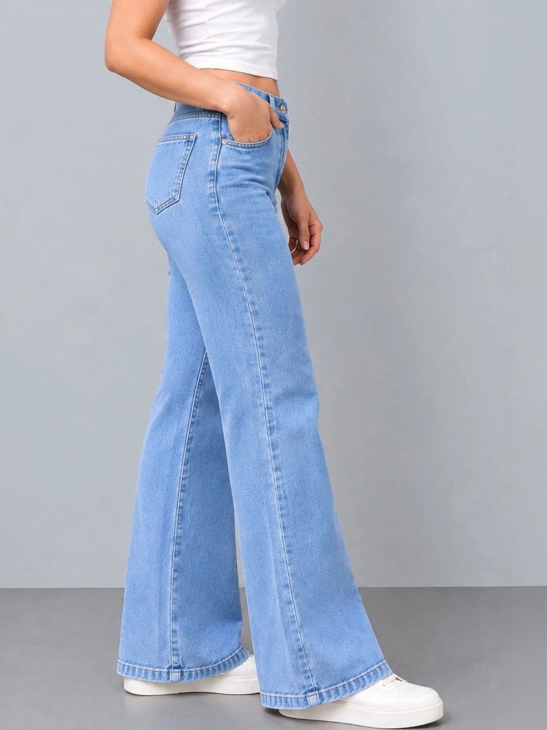 ZENTLY Women Jean Bootcut High-Rise Stretchable Jeans thumbnail 5