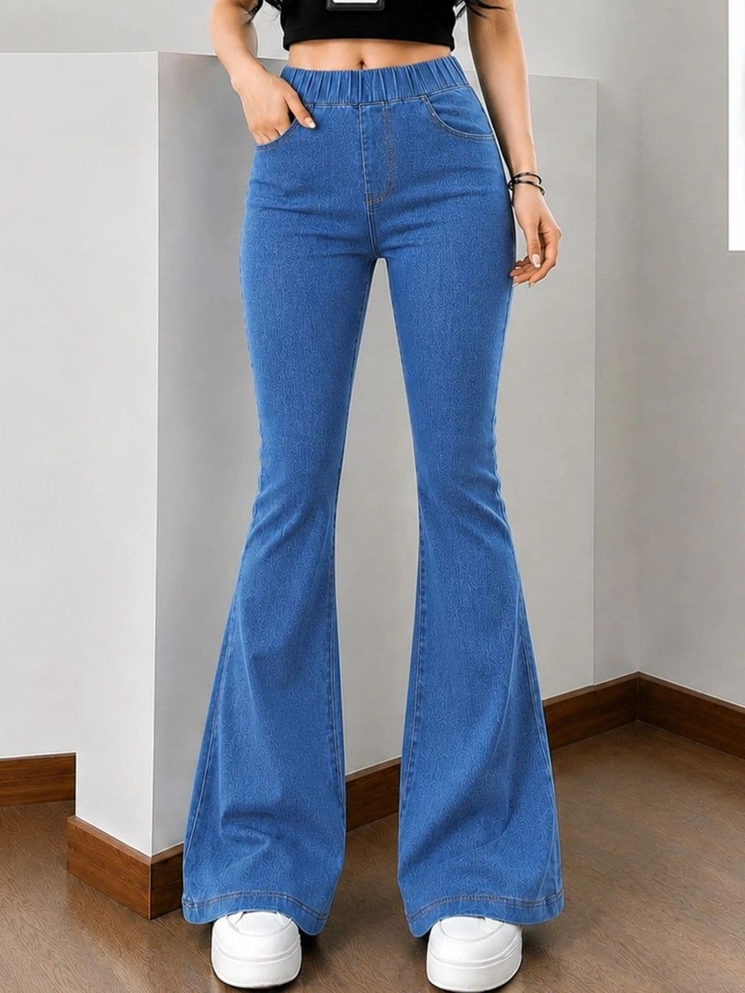 ADBUCKS Women Bootcut High-Rise Stretchable Jeans thumbnail 5