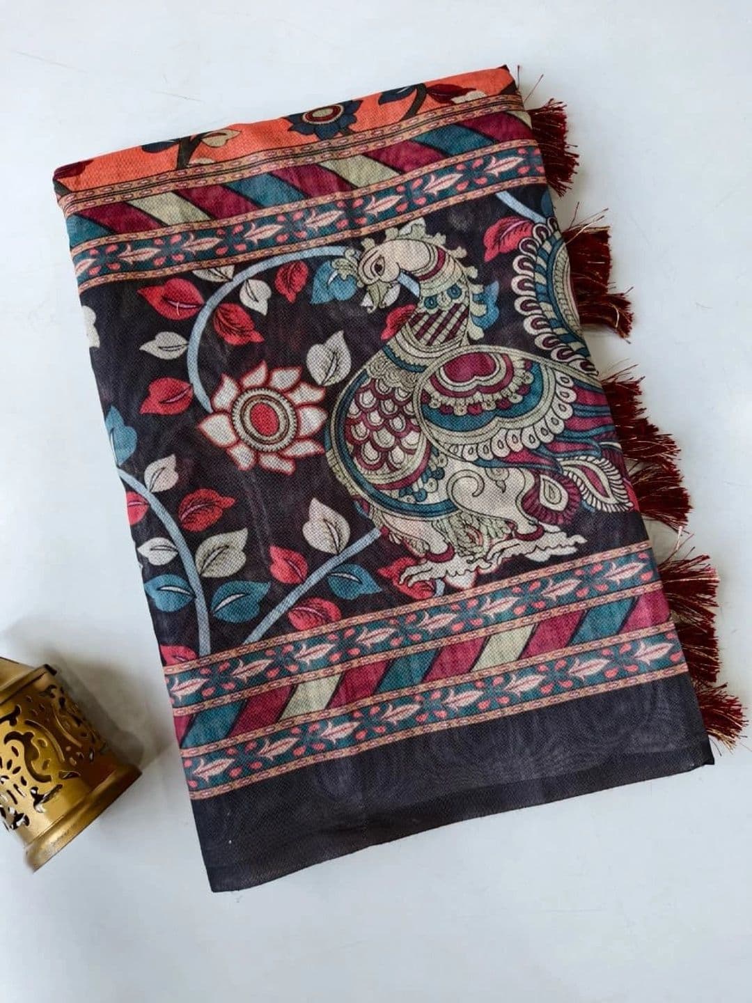 Mitera Kalamkari Print Saree thumbnail 5