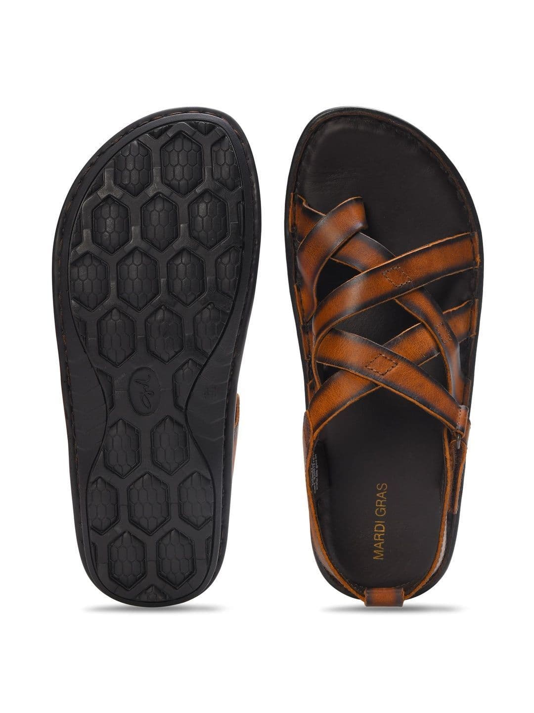 Mardi Gras Men Leather Gladiators Sandals thumbnail 5