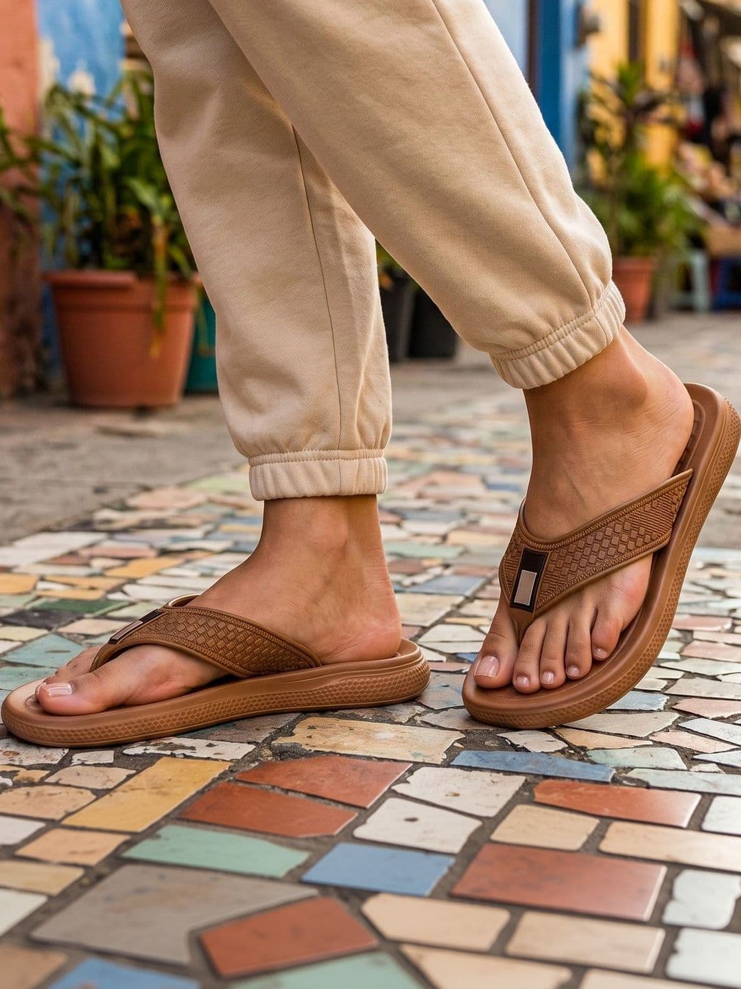 KAPYANSH Men Croslite Thong Flip-Flops - view 1