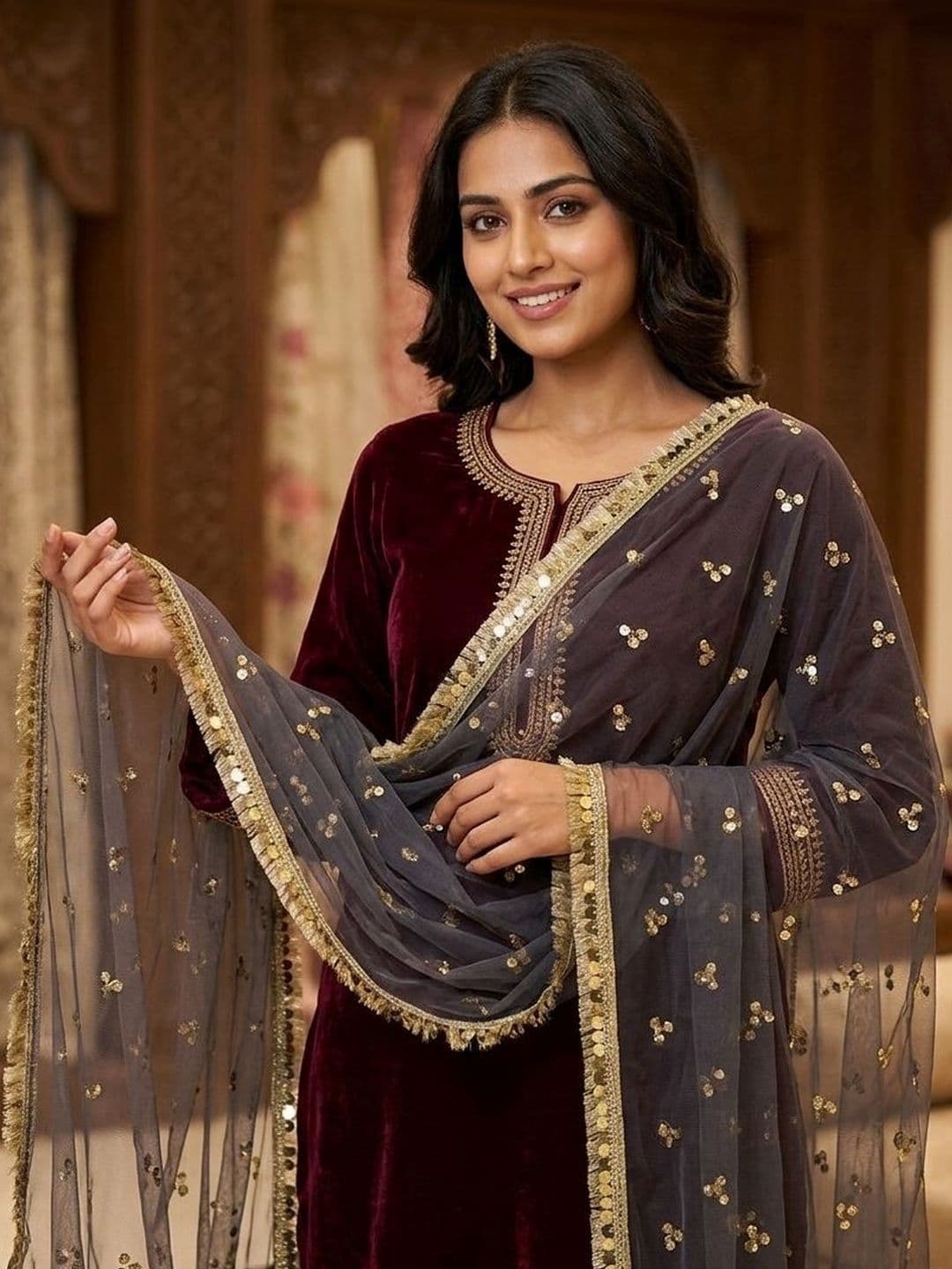 Navti Creations Embroidered Dupatta thumbnail 6
