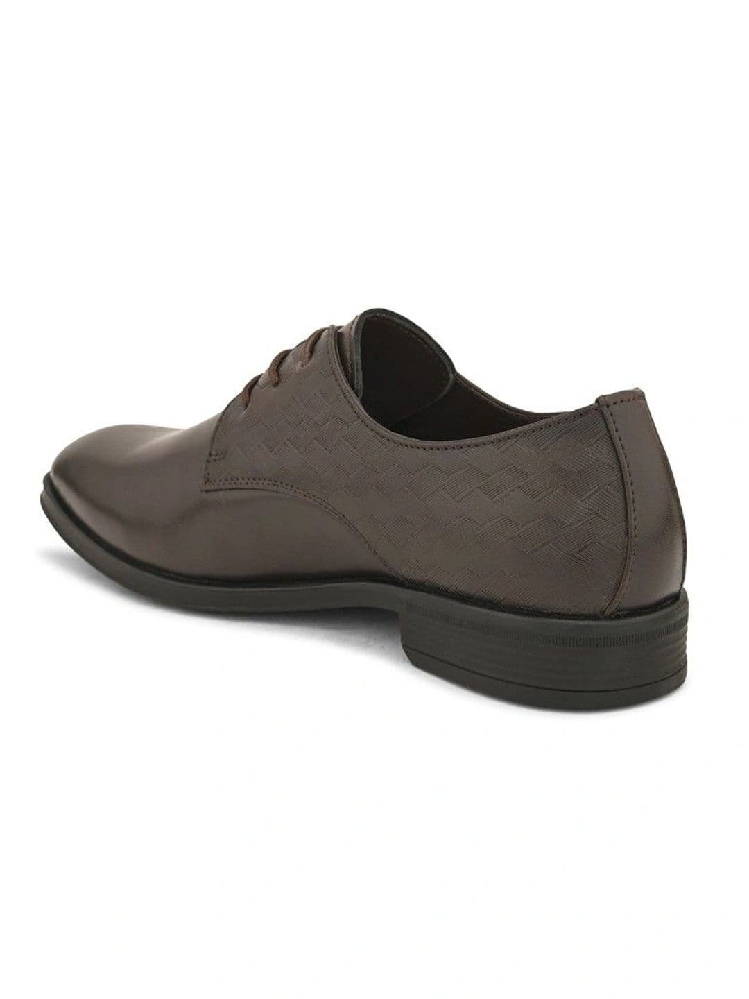 House of Pataudi Men Textured Round Toe Lace-Ups Derbys Formal Shoes thumbnail 3