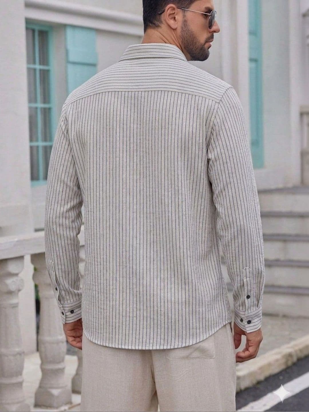 QUINTON Men Classic Striped Casual Shirt thumbnail 3