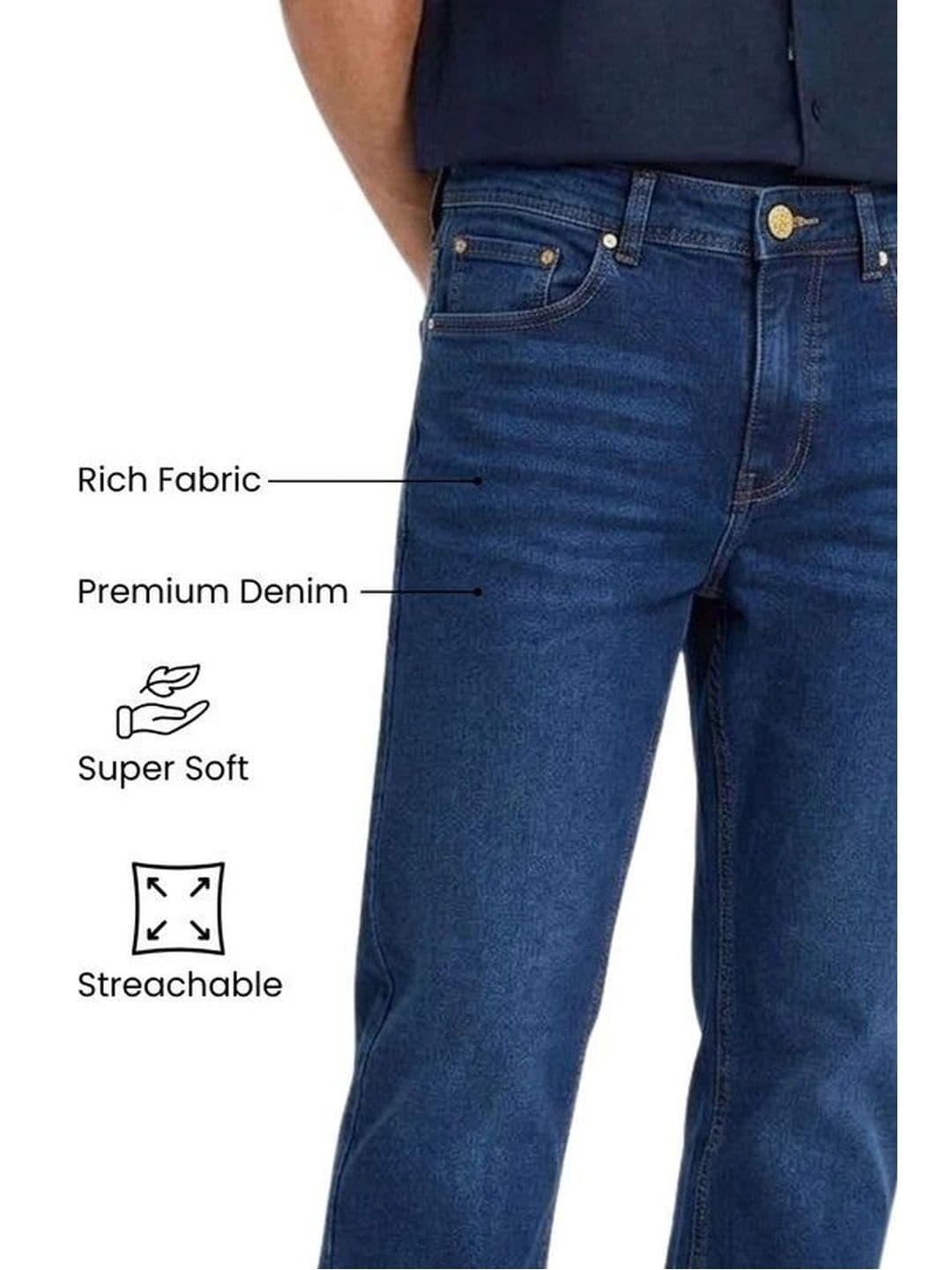 ETON VALLEY Men Regular Fit Mid-Rise Jeans thumbnail 4